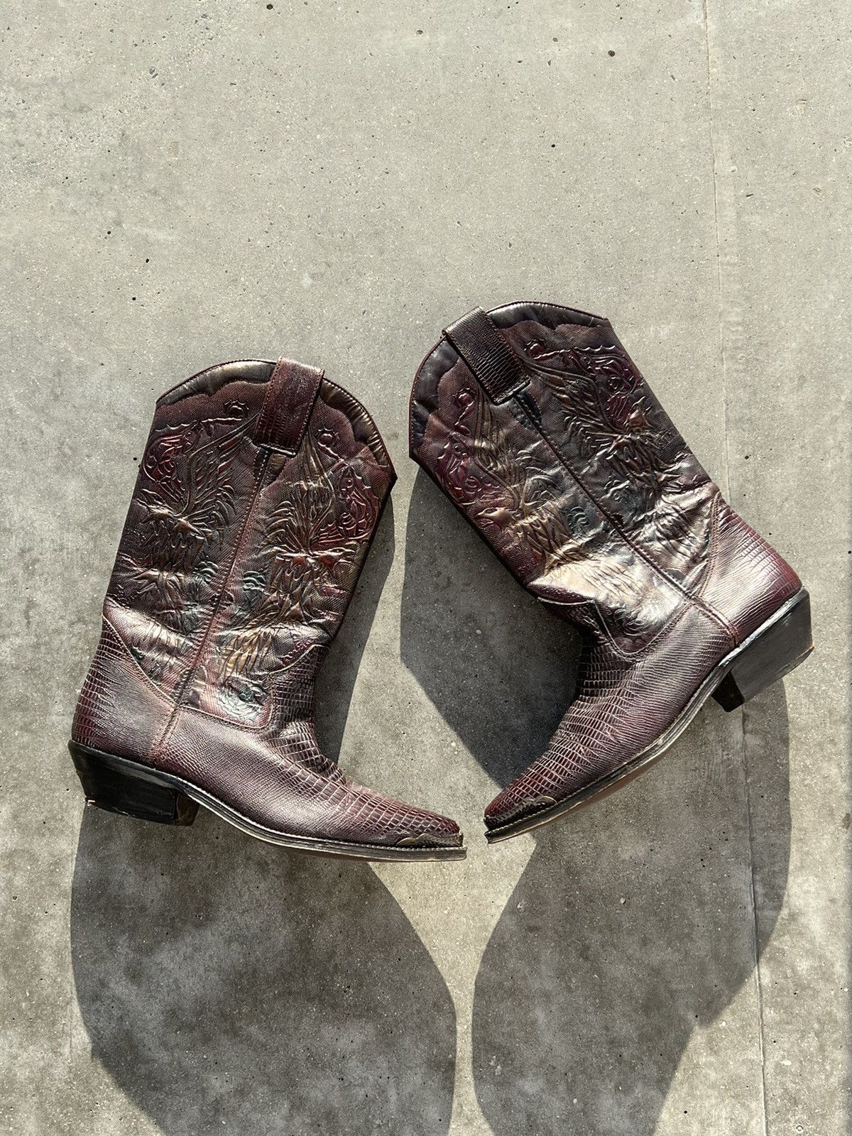 Cowboy Equipment × Japanese Brand × Vintage Vintage cowboy boots metallic Size US 8.5 / IT 38.5 - 1 Thumbnail