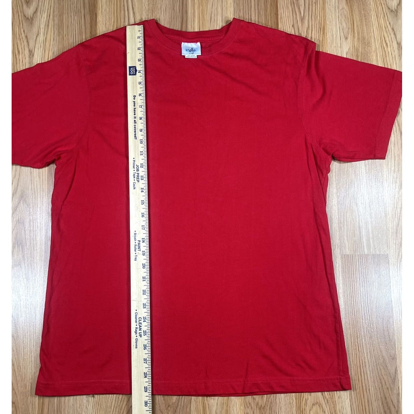 Vintage Mello Shirt Mens XL Red Blank Short Sleeve Crew Neck Cotton Size US XL / EU 56 / 4 - 3 Thumbnail