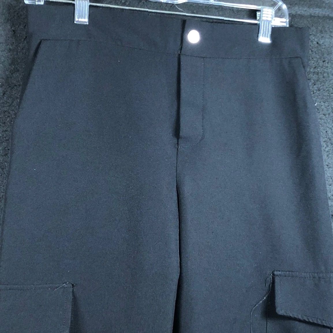 Zara ZARA Women's Pants Black High Rise Loose Cargo Jogger M Size 32" / US 10 / IT 46 - 2 Thumbnail