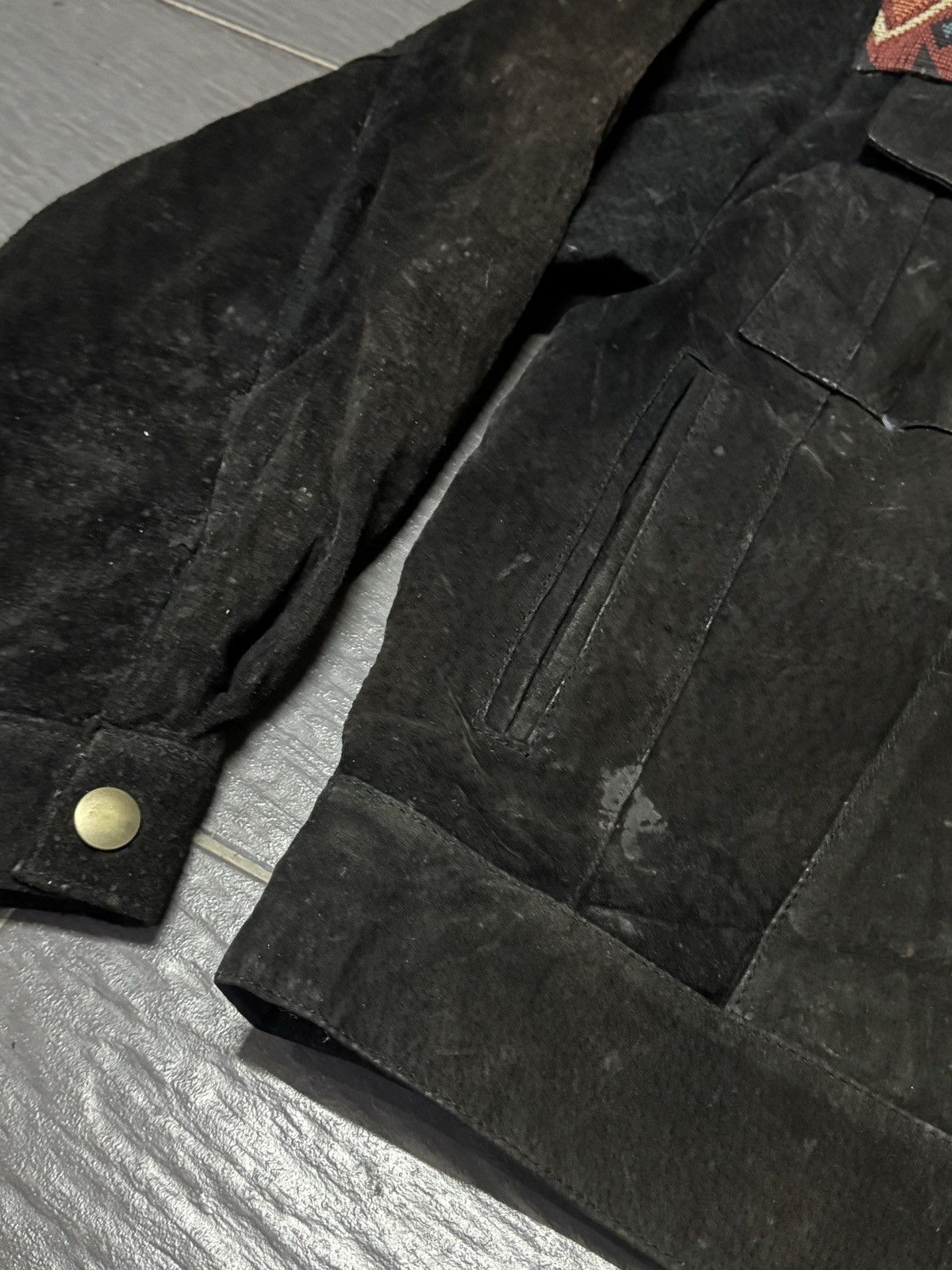 Vintage Japanese Brand Navajo Style Leather Jacket Size US L / EU 52-54 / 3 - 2 Thumbnail