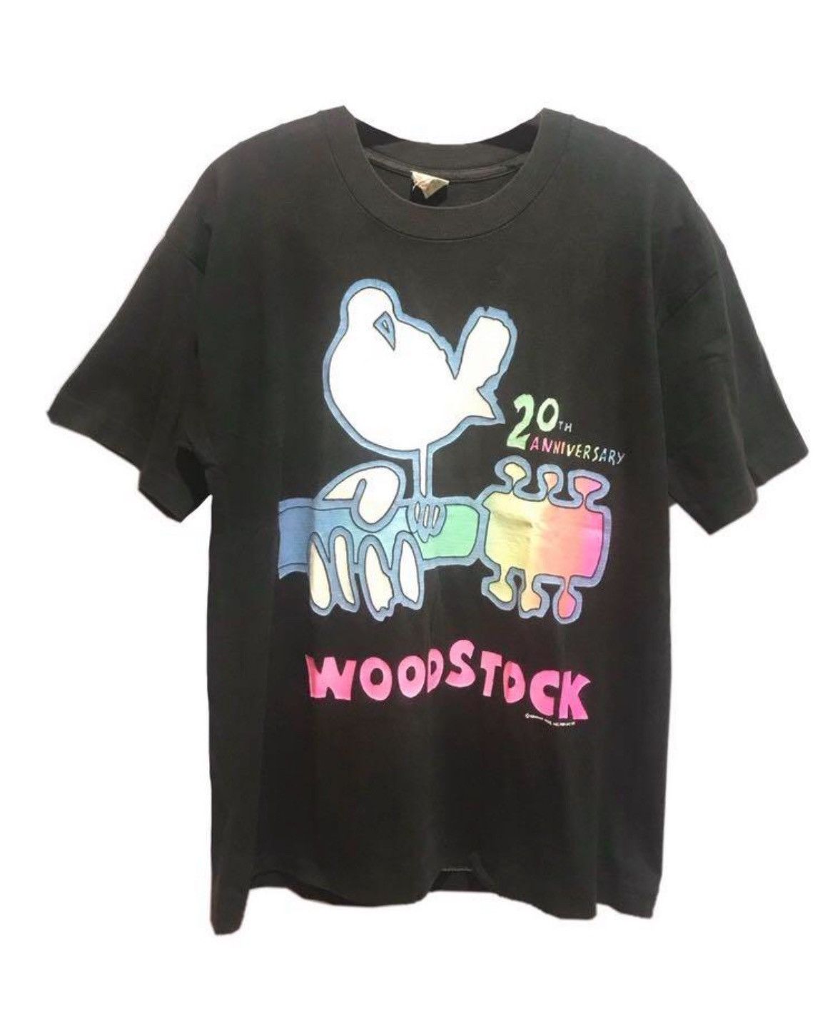 Band Tees × Vintage '89 Woodstock True Vintage Distressed Solarized Faded Tee Size US M / EU 48-50 / 2 - 1 Thumbnail