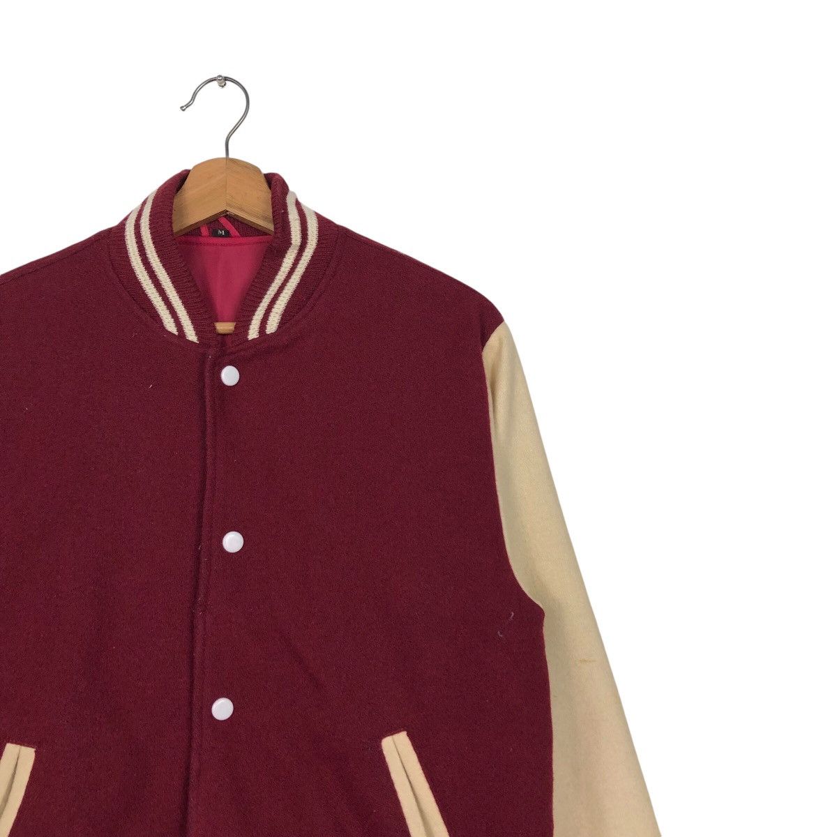 Japanese Brand × Vintage 📌Vintage Varsity Jacket Unknown Brand Issey Miyake Size US M / EU 48-50 / 2 - 7 Thumbnail