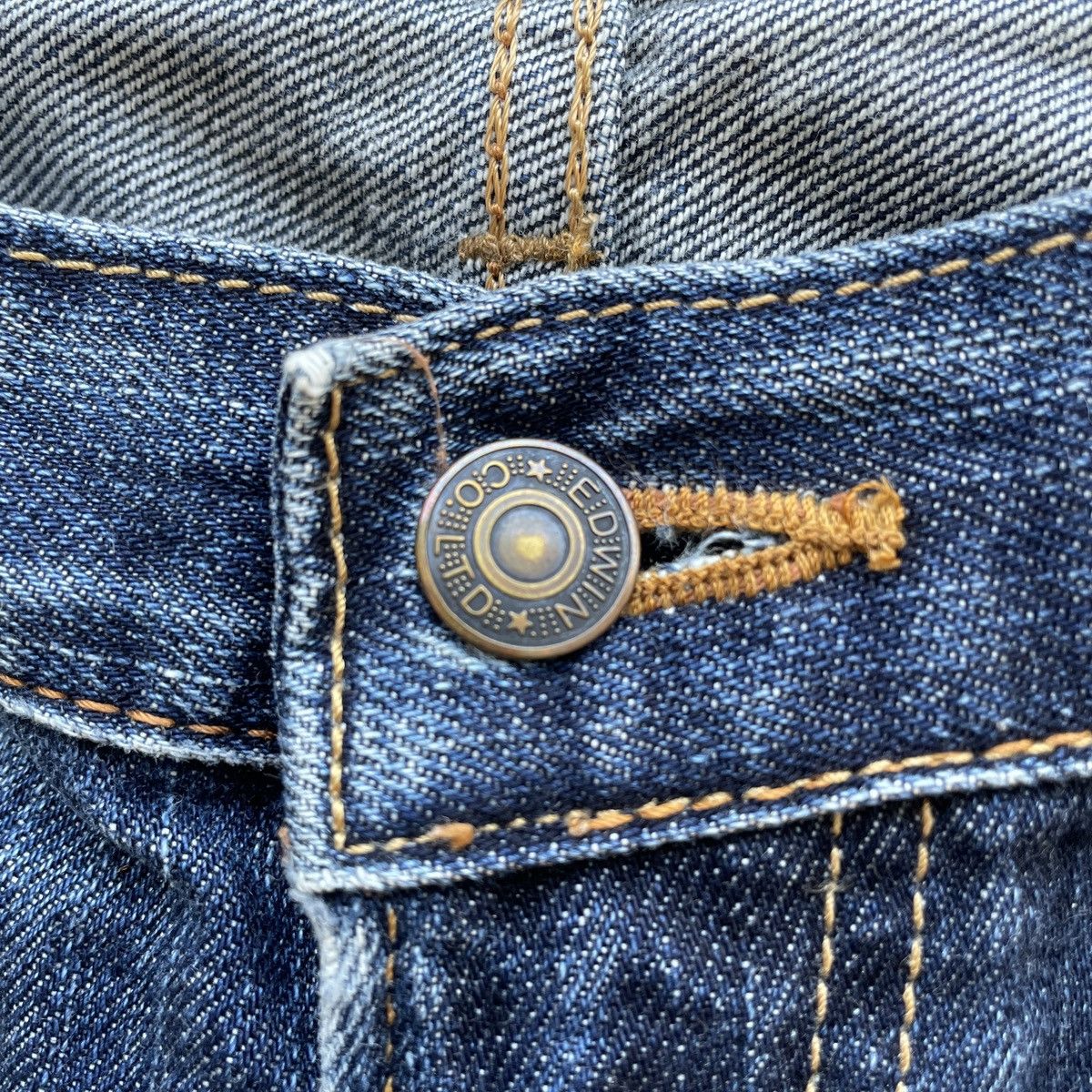 Edwin × Jean Vintage Edwin Made In Japan Distressed Faded Jeans Pants W33 Size US 33 - 6 Thumbnail