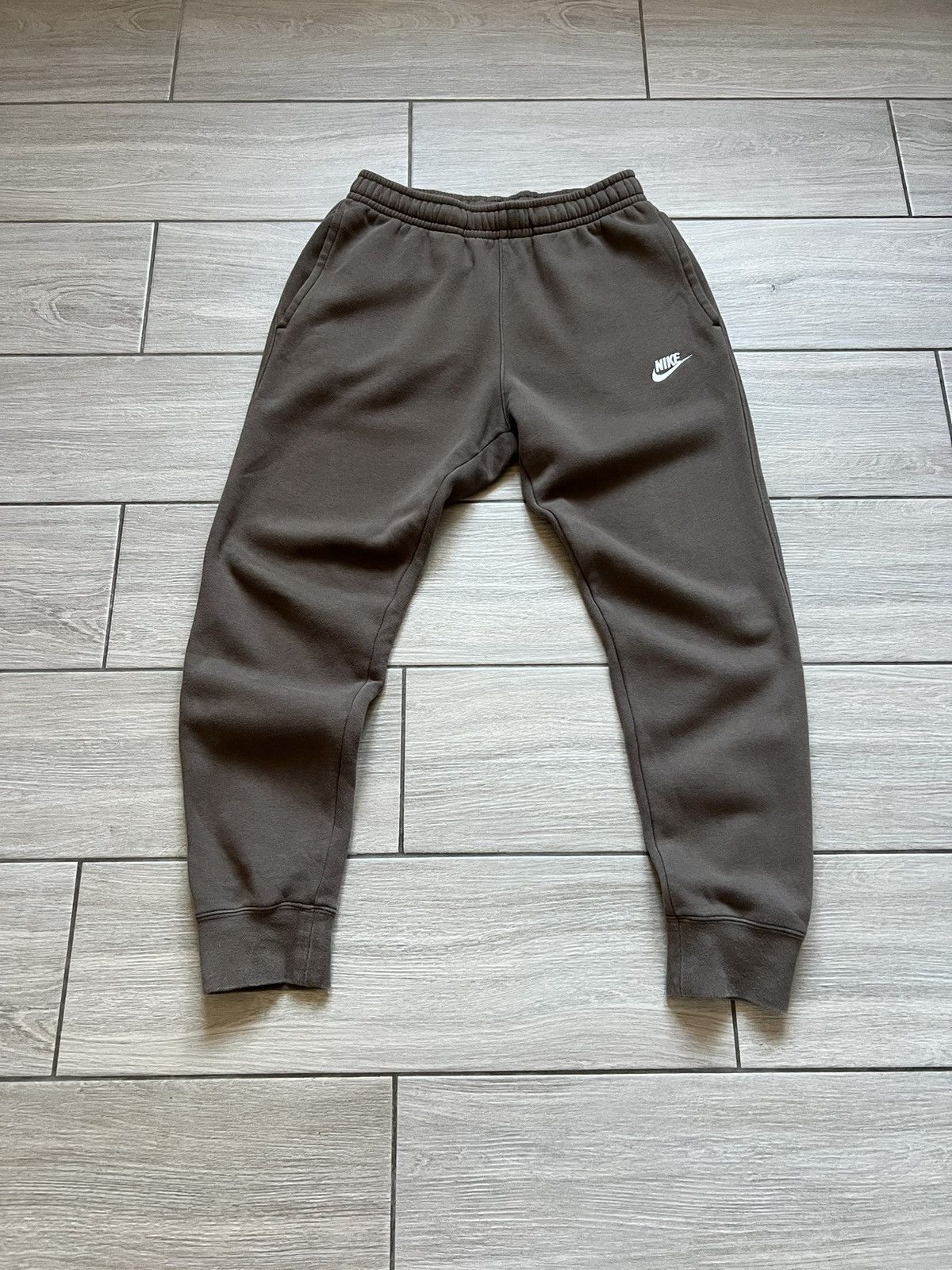 Nike Vintage Nike Track Pants Drill Y2K Cotton Brown Size US 31 - 1 Thumbnail