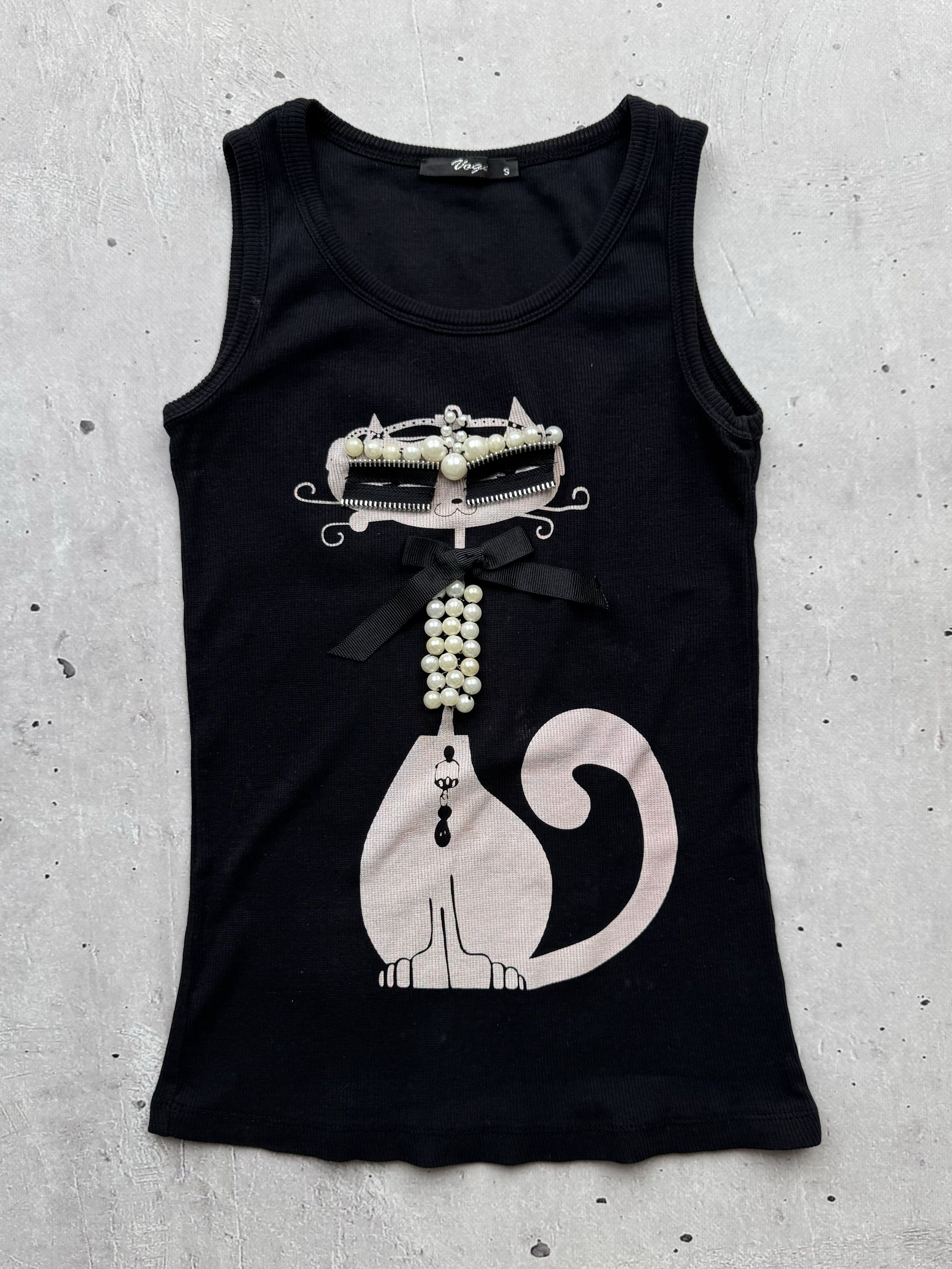Japanese Brand × Vintage Vintage Amazing Cat Tank Top Size S / US 4 / IT 40 - 1 Thumbnail