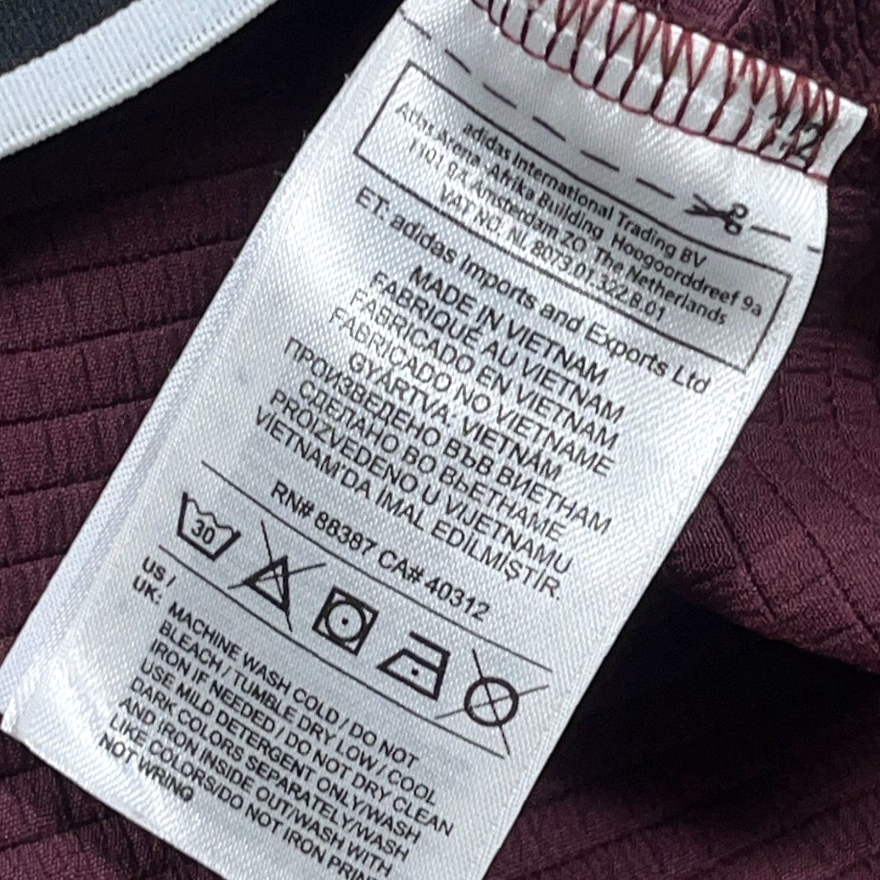 Adidas Adidas Sweatshirt Women L Maroon Crewneck 3 Striped Waffle Knit Burgandy Logo Solid Long Sleeve Pullover All Seasons Casual Activewear Modern Sports Size L / US 10 / IT 46 - 6 Thumbnail