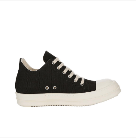 Rick Owens Drkshdw Rick Owens DRKSHDW SS22 Black Low Canvas Sneakers Size 35 Size US 4 / IT 34 - 7 Thumbnail