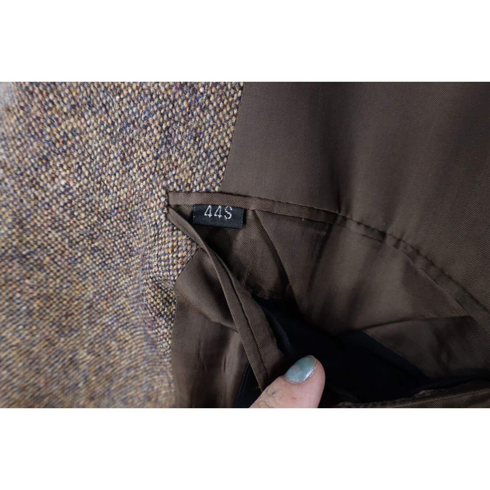 Vintage Vintage 90s Streetwear Wool Tweed 2 Button Suit Coat Jacket Size US L / EU 52-54 / 3 - 11 Thumbnail