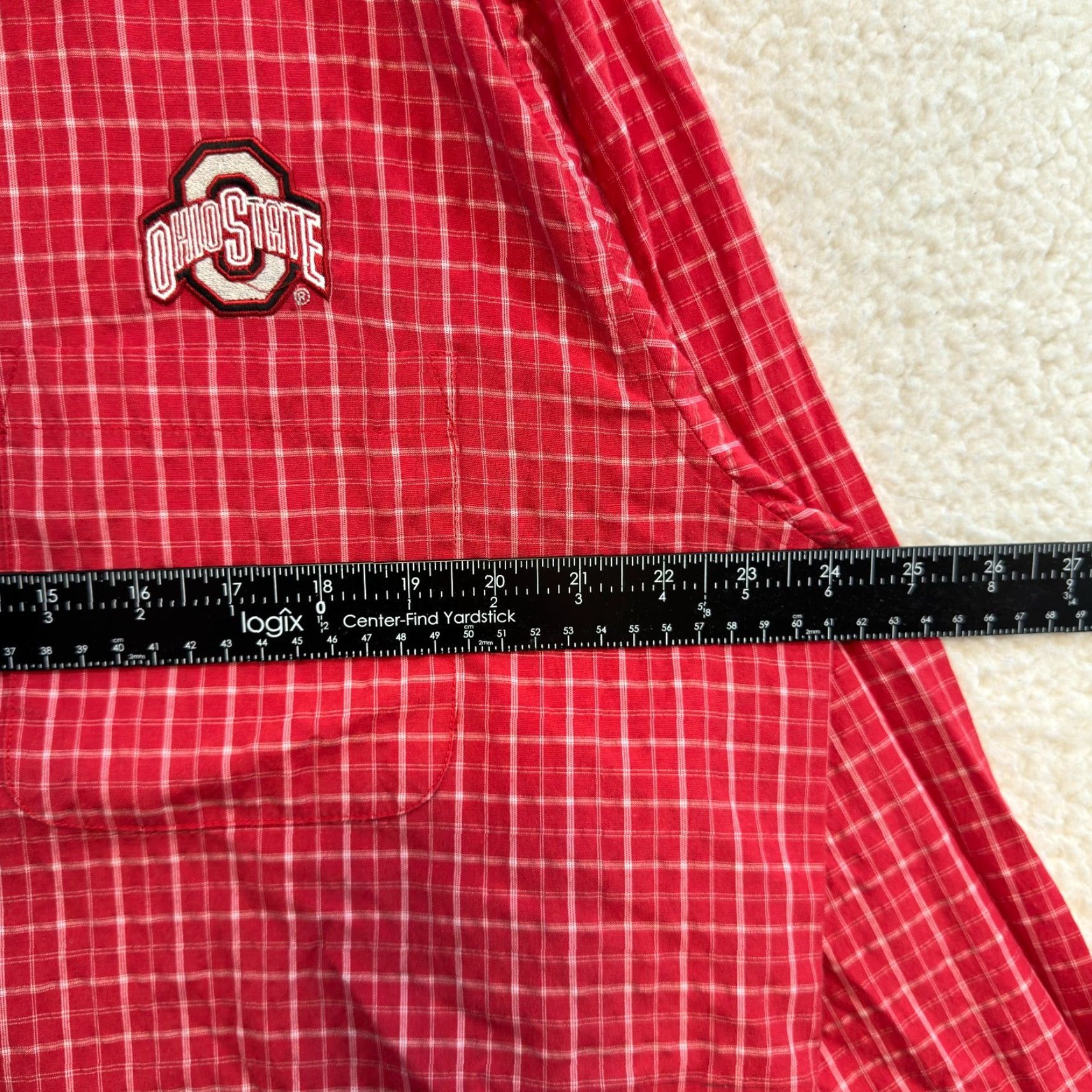 Vintage Crable Ohio State Button-Up Shirt Red Plaid Long Sleeve College University Mens L Size US L / EU 52-54 / 3 - 6 Thumbnail