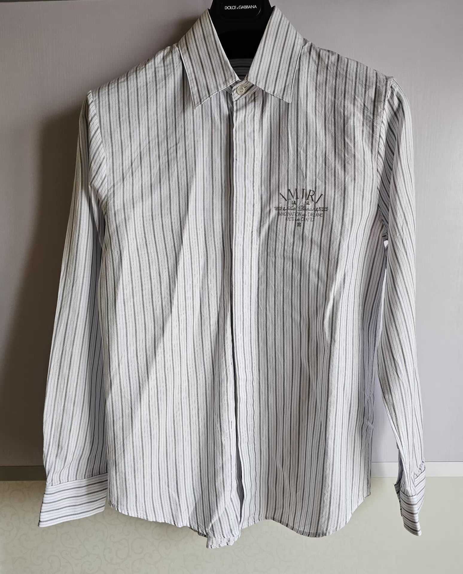 Amiri White Striped Long Sleeve Button-Up Shirt Size US L / EU 52-54 / 3 - 1 Thumbnail