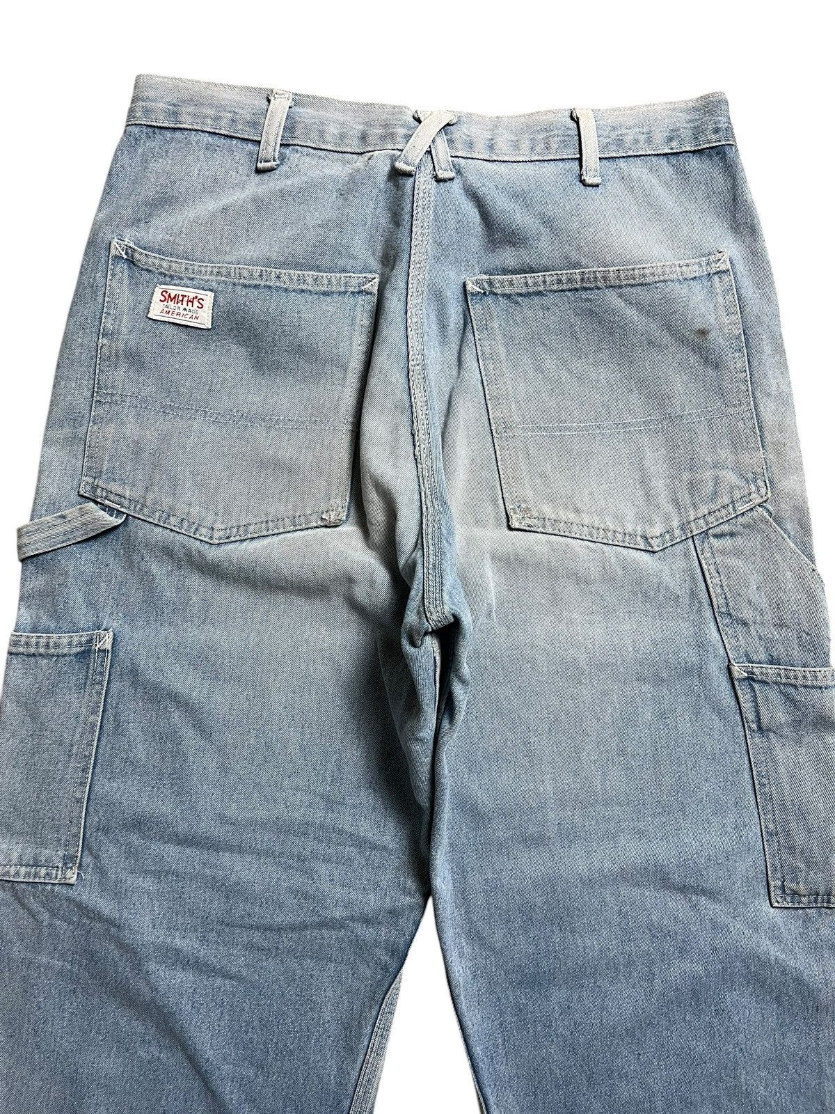 Japanese Brand × Vintage VINTAGE SMITH’S MADE AMERICA CARPENTER WASHED BLUE JEAN Size US 32 / EU 48 - 7 Thumbnail