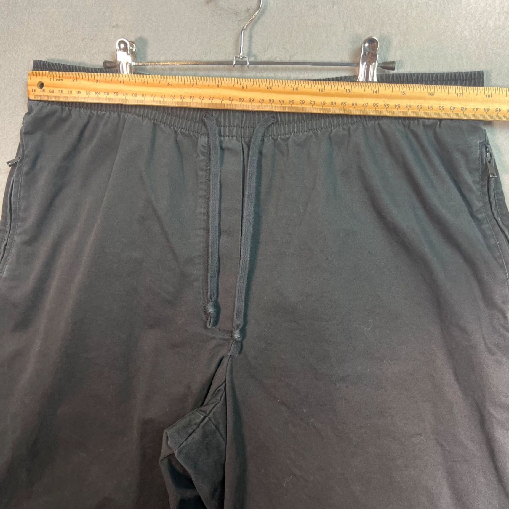 Vintage The Group Babaton Womens XL Black Cotton Drawstring Wide Leg Chino Pants Size 40" / US 18 - 5 Thumbnail