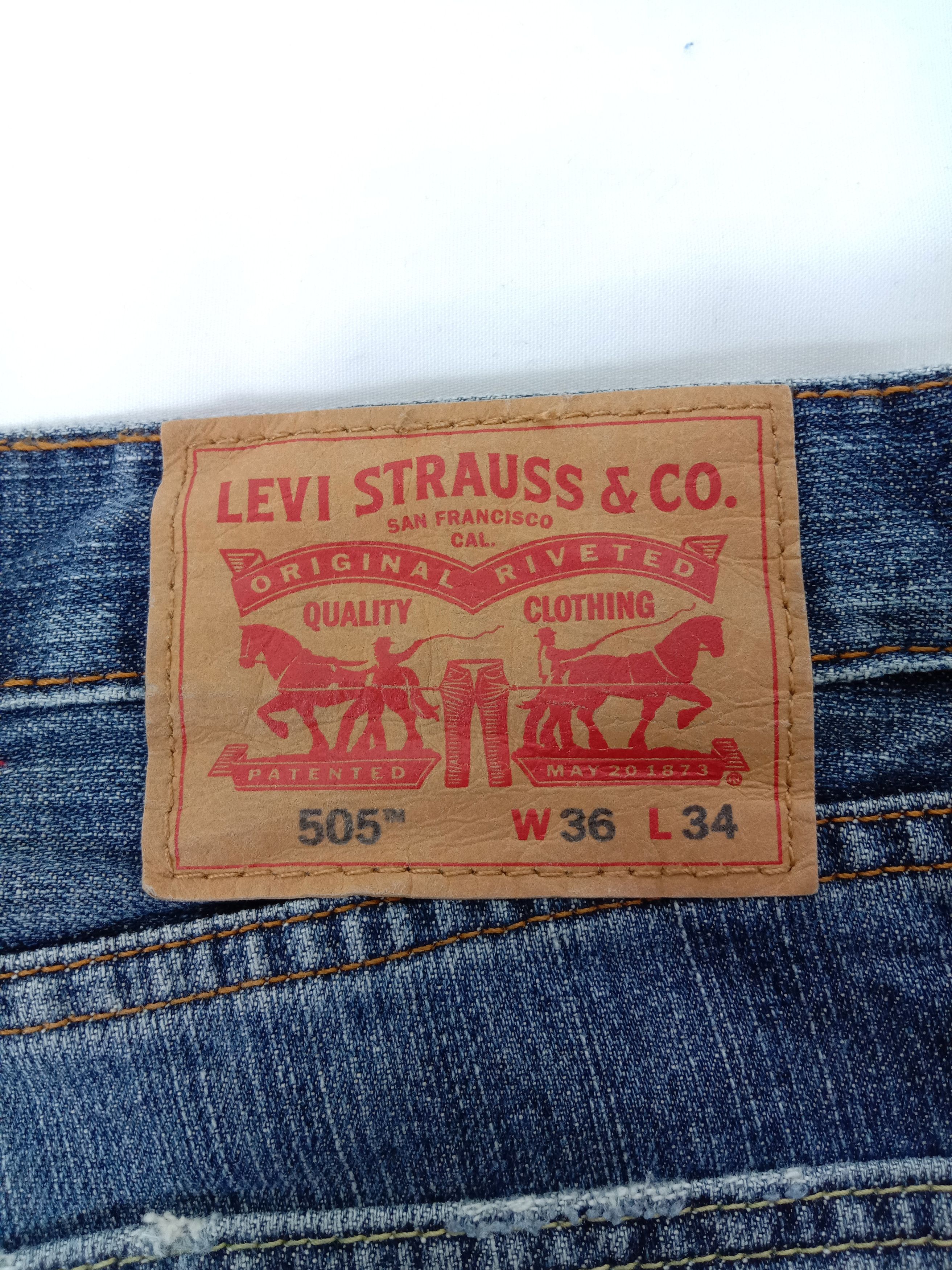 Levi's Vintage Levi's 505 Jeans Earth Tone Straight Fit Denim Size US 36 / EU 52 - 15 Thumbnail