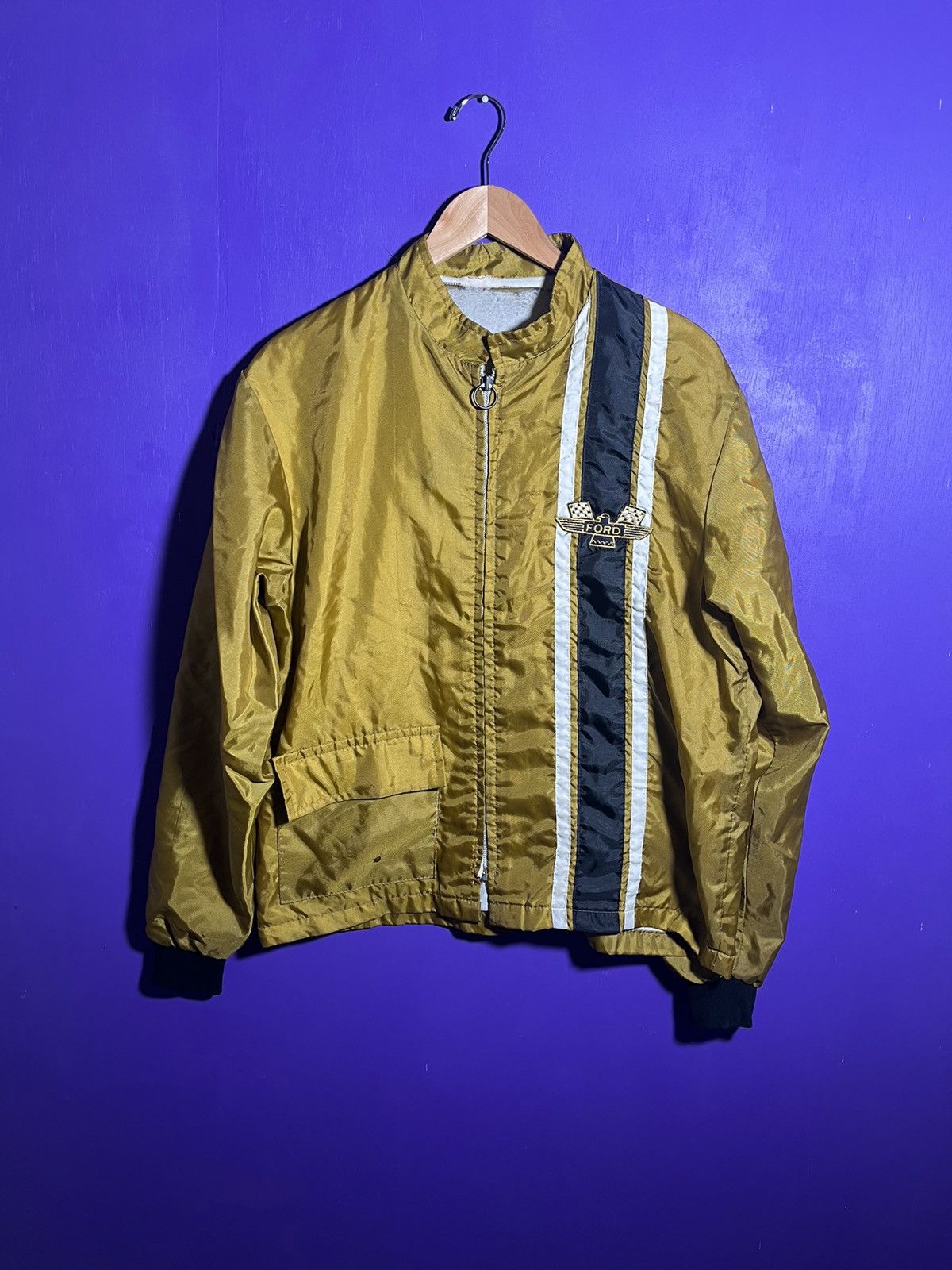 Vintage Vintage 70s Ford racing stripe patch jacket Size US L / EU 52-54 / 3 - 1 Thumbnail
