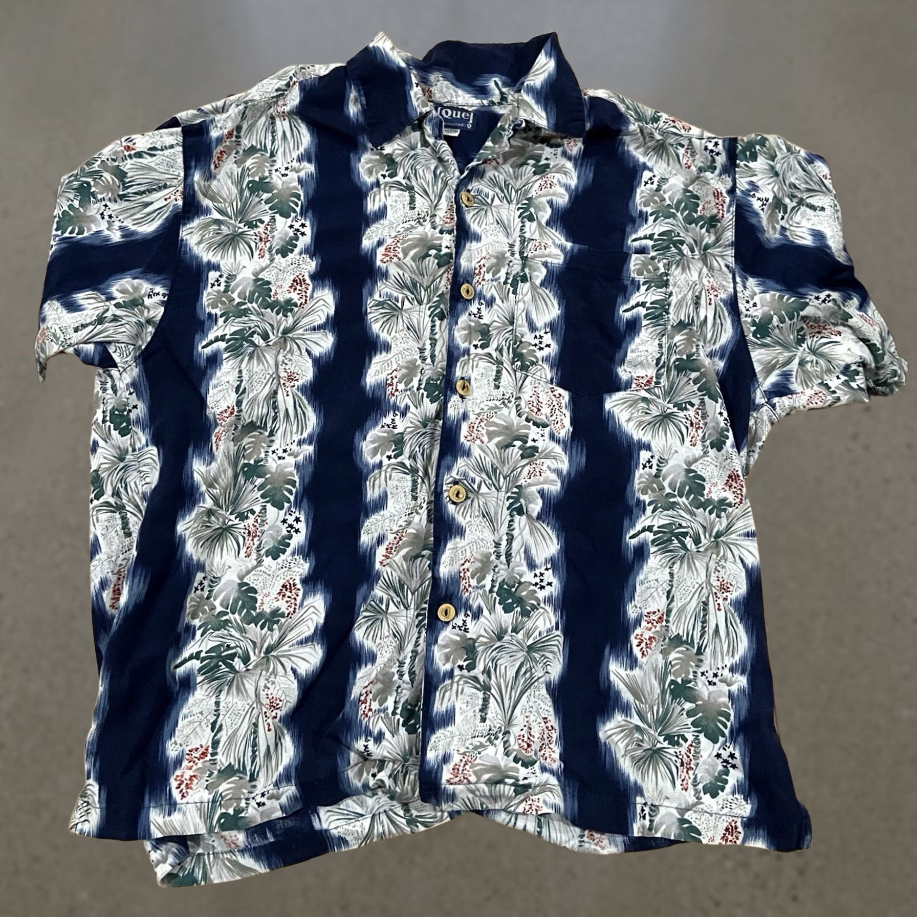 Vintage VINTAGE QUE HAWAIIAN SHIRT MENS MEDIUM BLUE CHECK PALM TREES MADE IN USA BUTTON UP Shirt Men's Blue Check Hawaiian Beach Aloha 90s Womens? Size US M / EU 48-50 / 2 - 1 Thumbnail