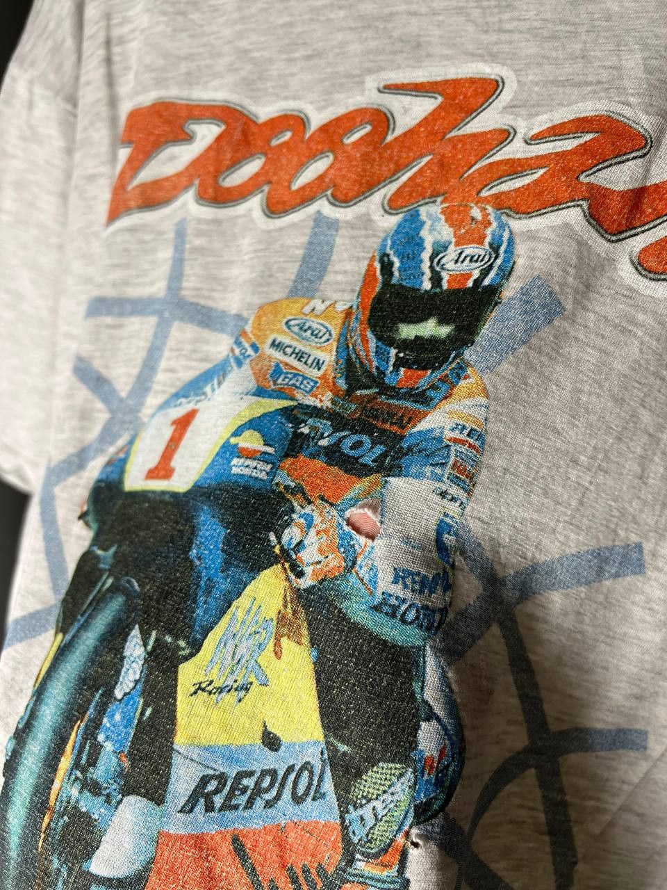NASCAR VINTAGE MICK DOOHAN HONDA MOTORCYCLE RACING RETRO Y2K 90s Size US XL / EU 56 / 4 - 11 Thumbnail