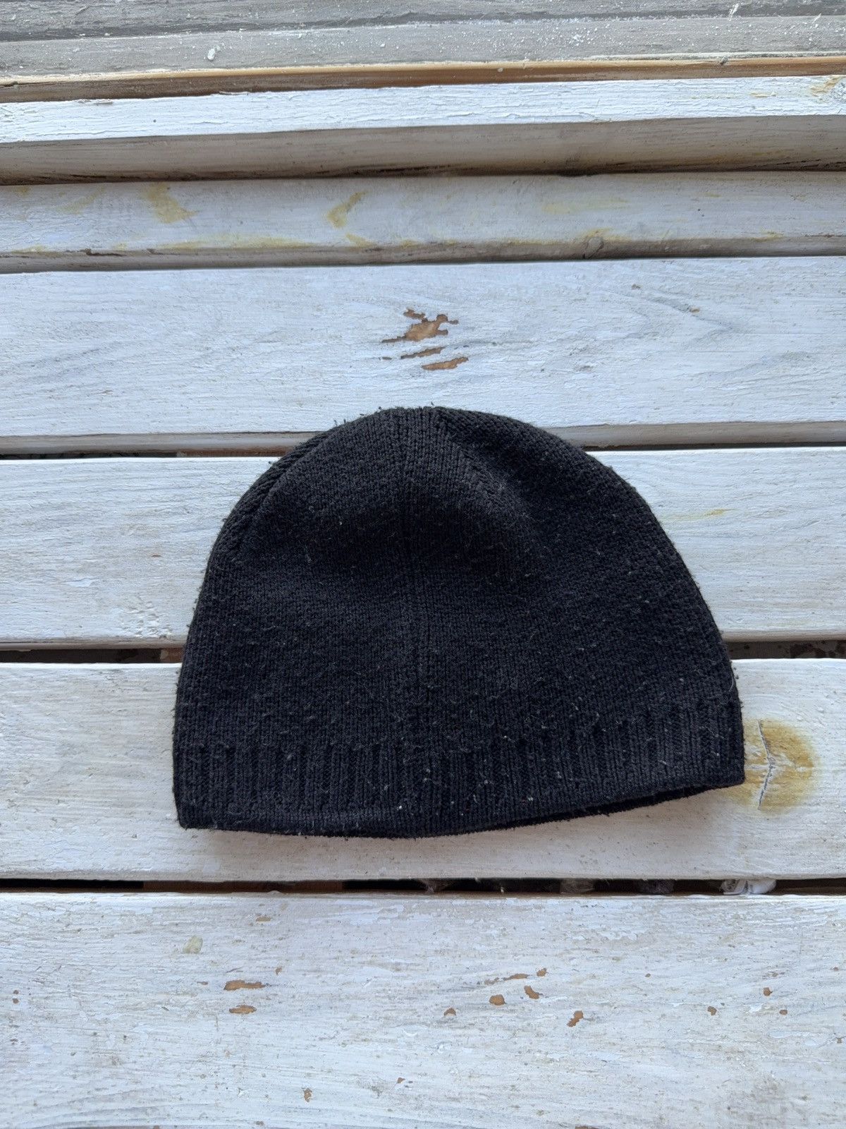 Nike × Vintage Vintage Nike Black Beanie Hat Swoosh Logo Knit Cap Size ONE SIZE - 3 Thumbnail