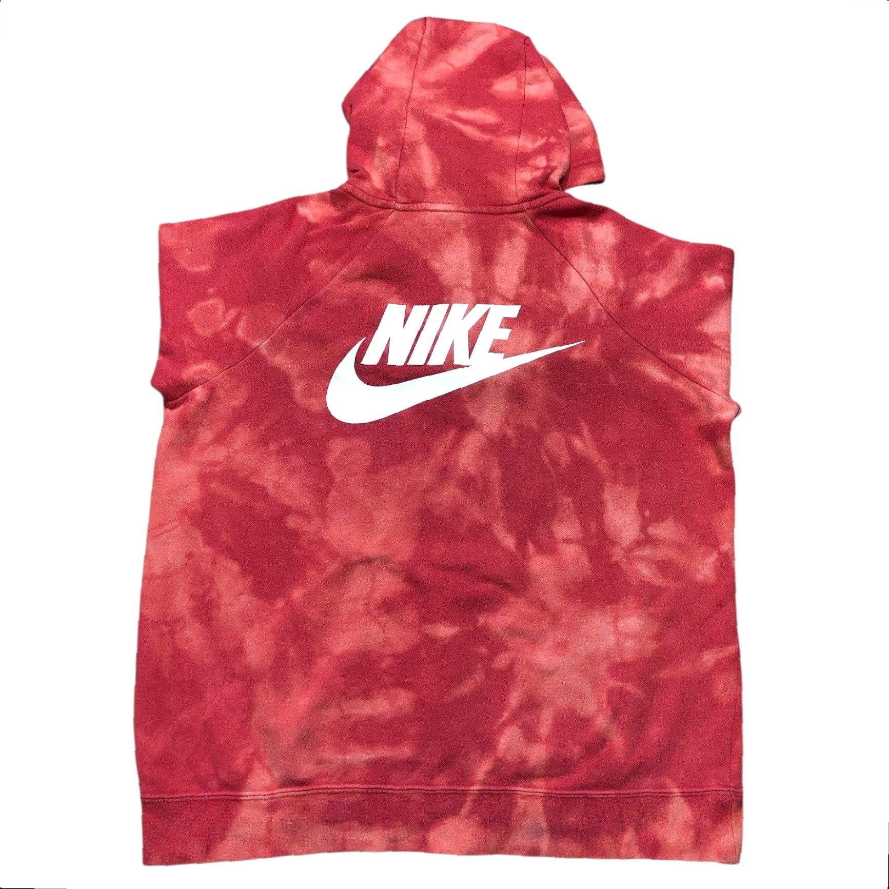 Nike Nike Hoodie Womens 1/4 Zip Red Tie Dye Cotton Blend Fleece M Regular Pockets Hooded Zip Sweatshirt 1 Of 1 Size M / US 6-8 / IT 42-44 - 2 Thumbnail