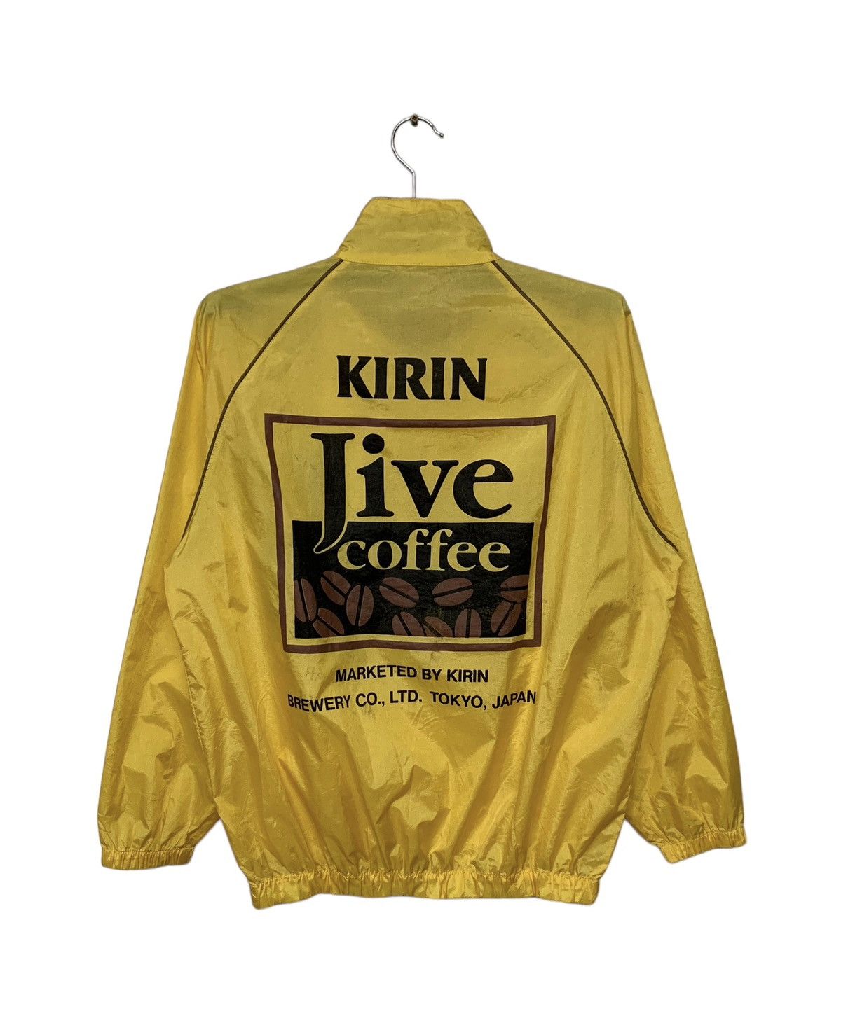 image of Vintage Jive Coffee Sponsor By Kirin Jacket in Yellow, Men's (Size Medium)