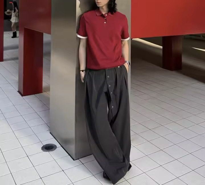 Other Casual Streetwear Loose Button Pleated Office Work Pants Size US 30 / EU 46 - 9 Thumbnail