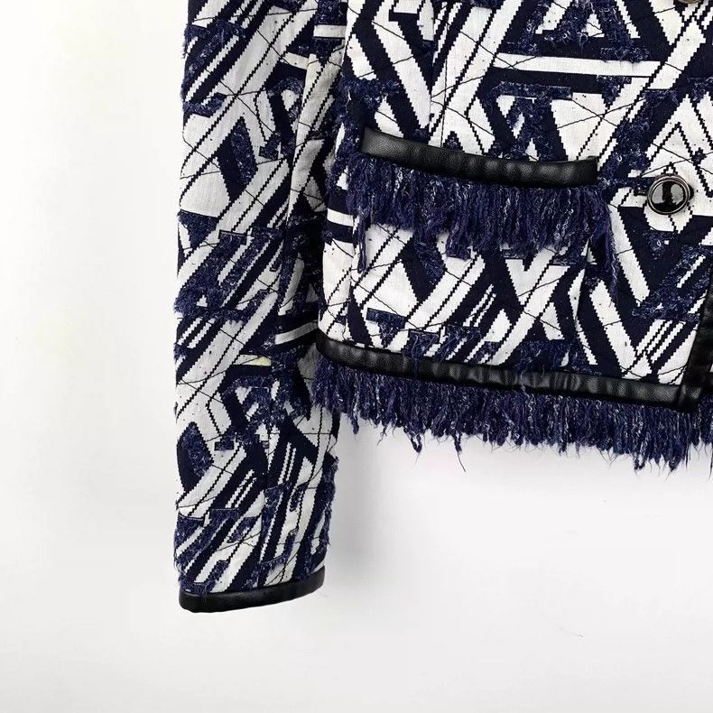 Louis Vuitton Louis Vuitton Color Block Fringed Jacket-2506 Size XXS / US 00 / IT 34 - 4 Thumbnail