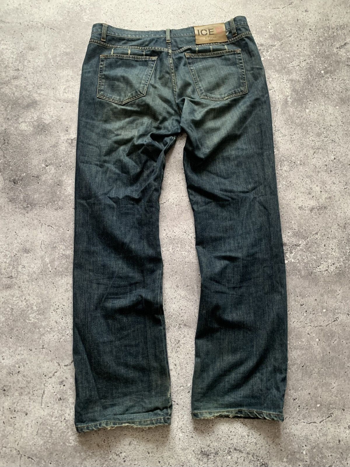Iceberg 🔥VINTAGE 90s ICEBERG DISTRESSED Y2K JEANS Size US 38 / EU 54 - 10 Thumbnail