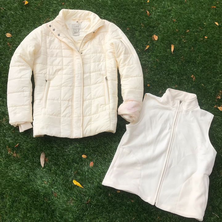 L.L. Bean LL Bean Maine Freeport USA down Puffer White Jacket Size US M / EU 48-50 / 2 - 1 Thumbnail