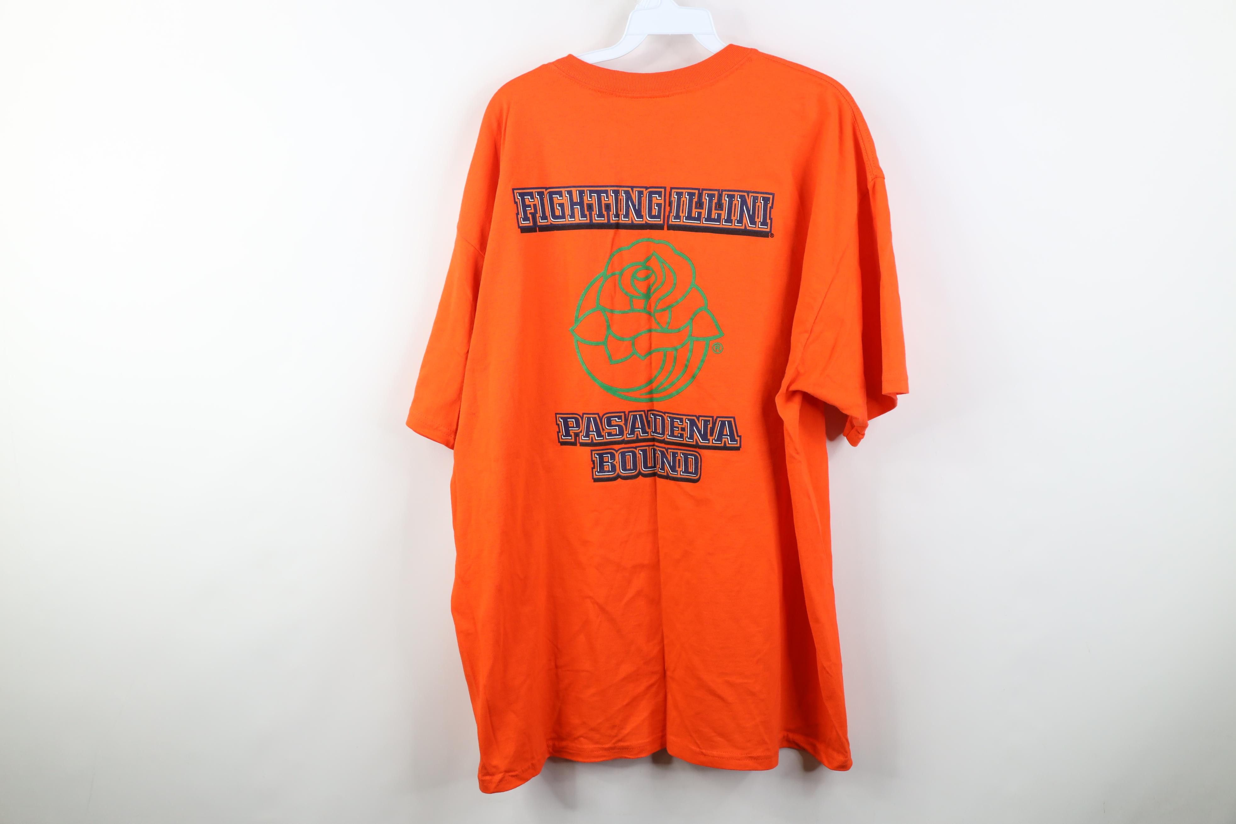 Vintage Vintage Y2K 2008 Rose Bowl University of Illinois T-Shirt Size US XL / EU 56 / 4 - 13 Thumbnail
