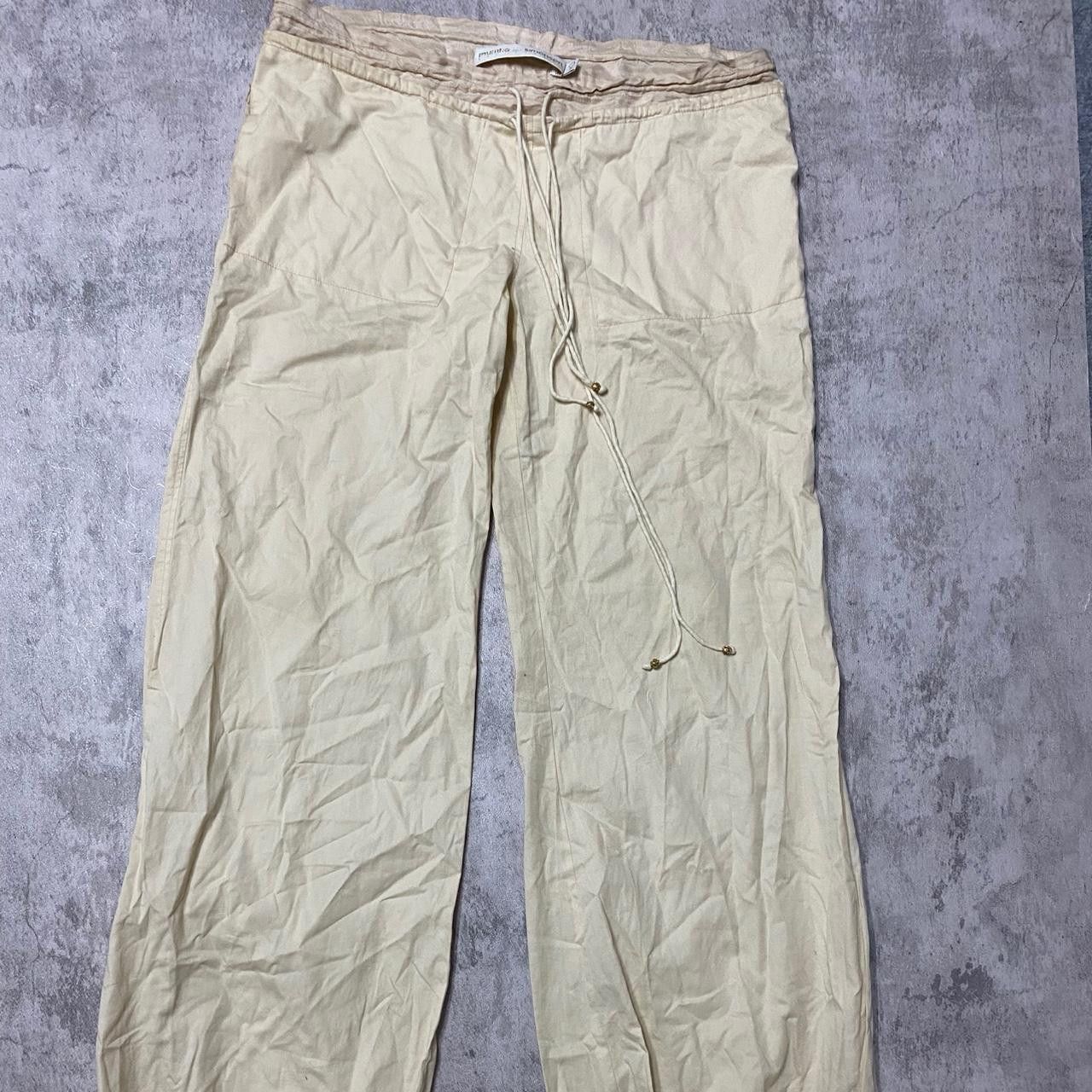 Other ONE SIZE Mimte cream drawstring trousers #beige Size 34" / US 12 / IT 48 - 1 Thumbnail