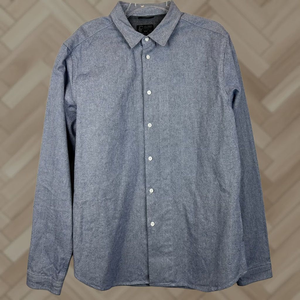 Vintage JC Rags Shirt Mens XXL Blue Long Sleeve Button Hevyweight Thick Button Size US XXL / EU 58 / 5 - 1 Thumbnail