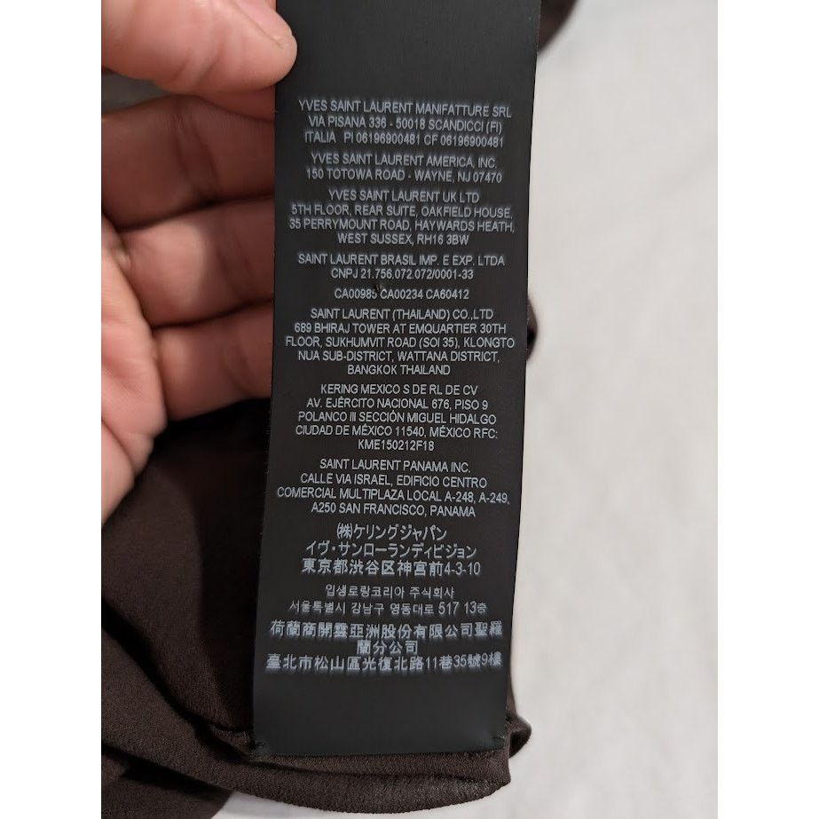 Saint Laurent Paris o1rshd1 Silk Lavalliere Shirt in Brown Size US S / EU 44-46 / 1 - 20 Thumbnail