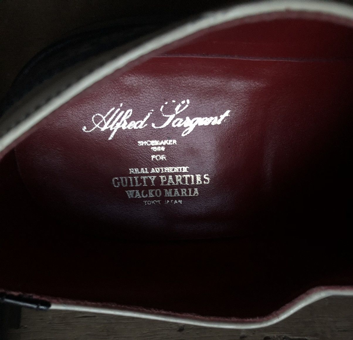 Alfred Sargent Alfred Sargent x Wacko Maria Black White Wingtip Brogue Shoe Size US 9 / EU 42 - 6 Thumbnail