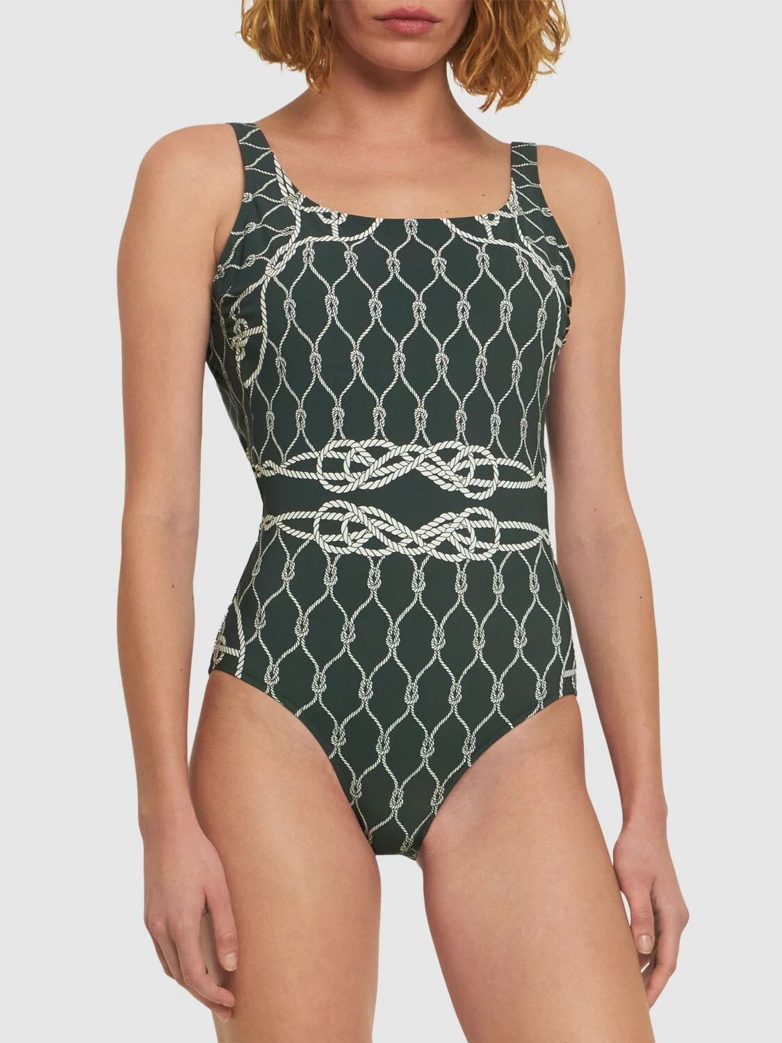 Tory Burch o1s22i1n1024 Floreale Floral Bodysuit in Green Size S / US 4 / IT 40 - 2 Thumbnail