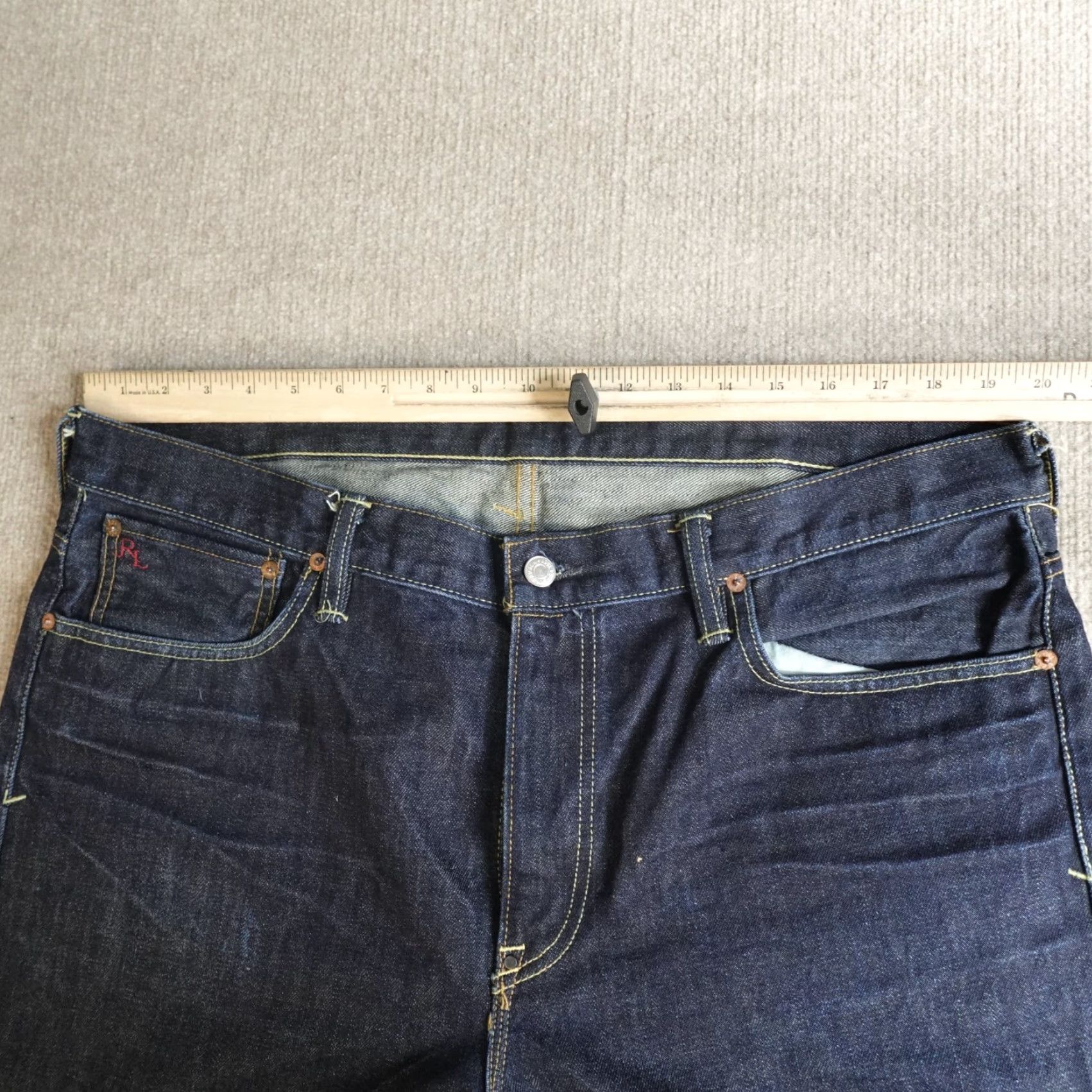 Polo Ralph Lauren Polo Ralph Lauren Jeans 38 x 33 Blue Zip Fly Straight Men Denim Cotton Belt Loops 67 Vintage No Regular Size US M / EU 48-50 / 2 - 4 Thumbnail