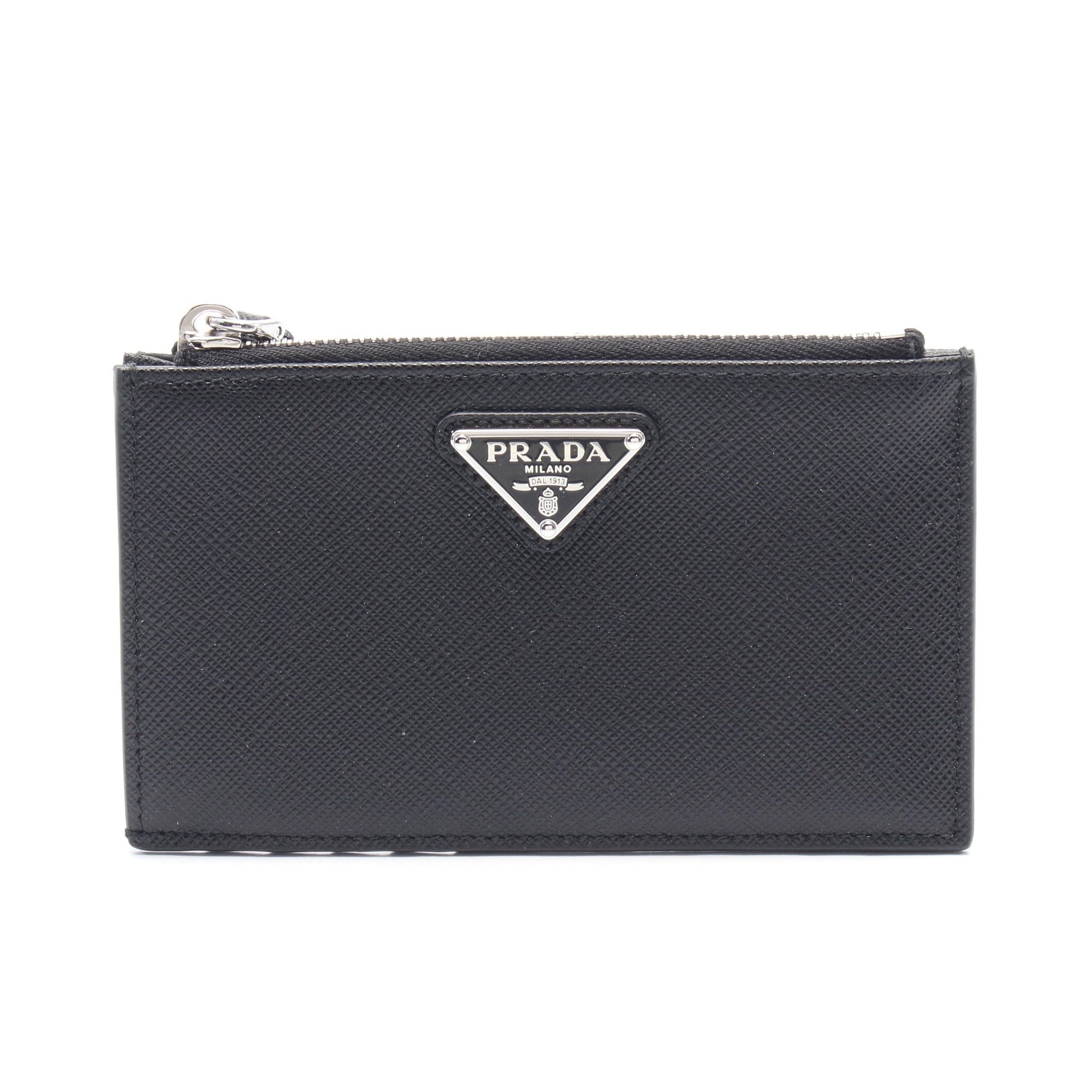 Prada Prada Card Case Leather Black Size ONE SIZE - 1 Thumbnail