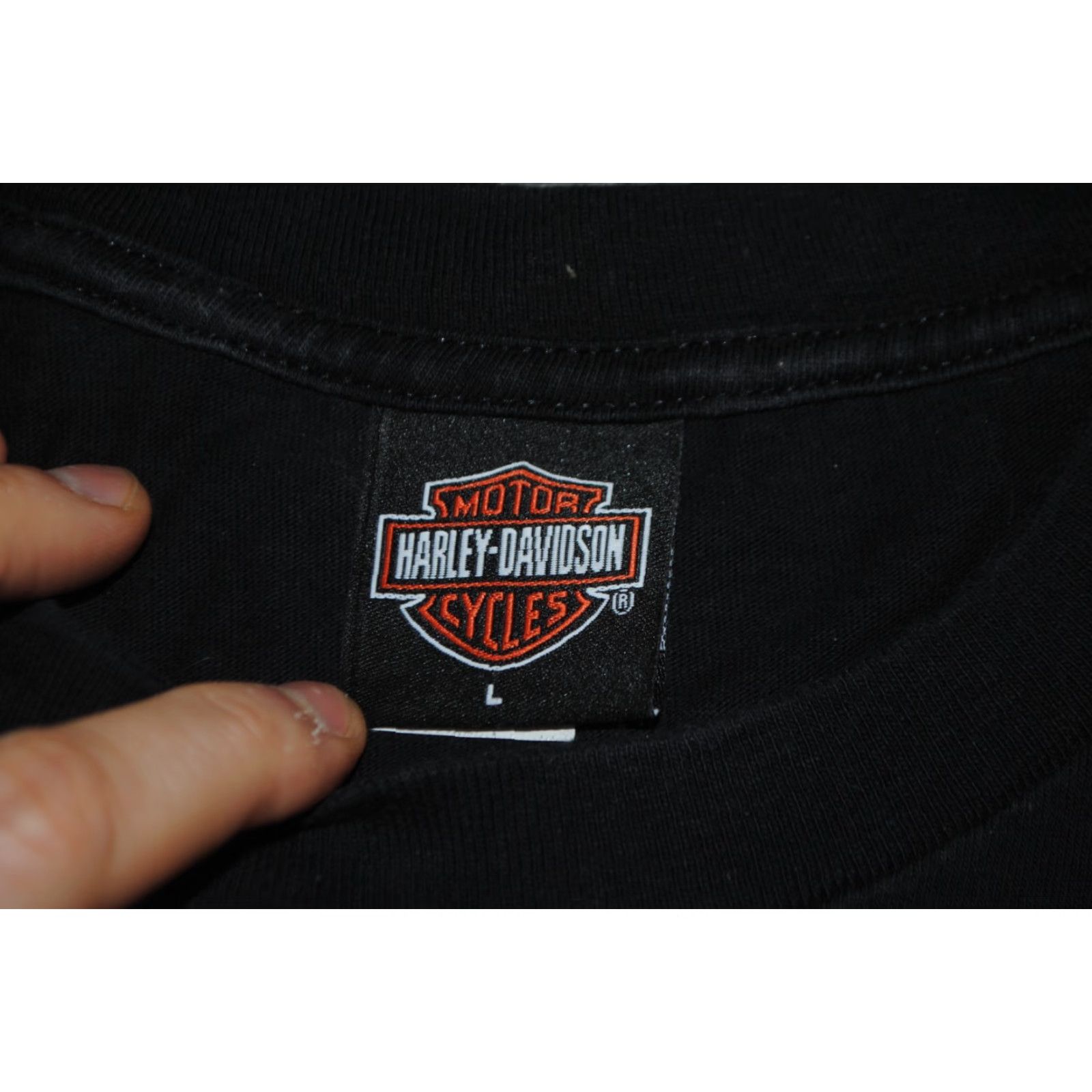 Harley Davidson VINTAGE Harley-Davidson T-shirt EAGLE Baltimore Maryland Black Mens Large Size US L / EU 52-54 / 3 - 5 Thumbnail