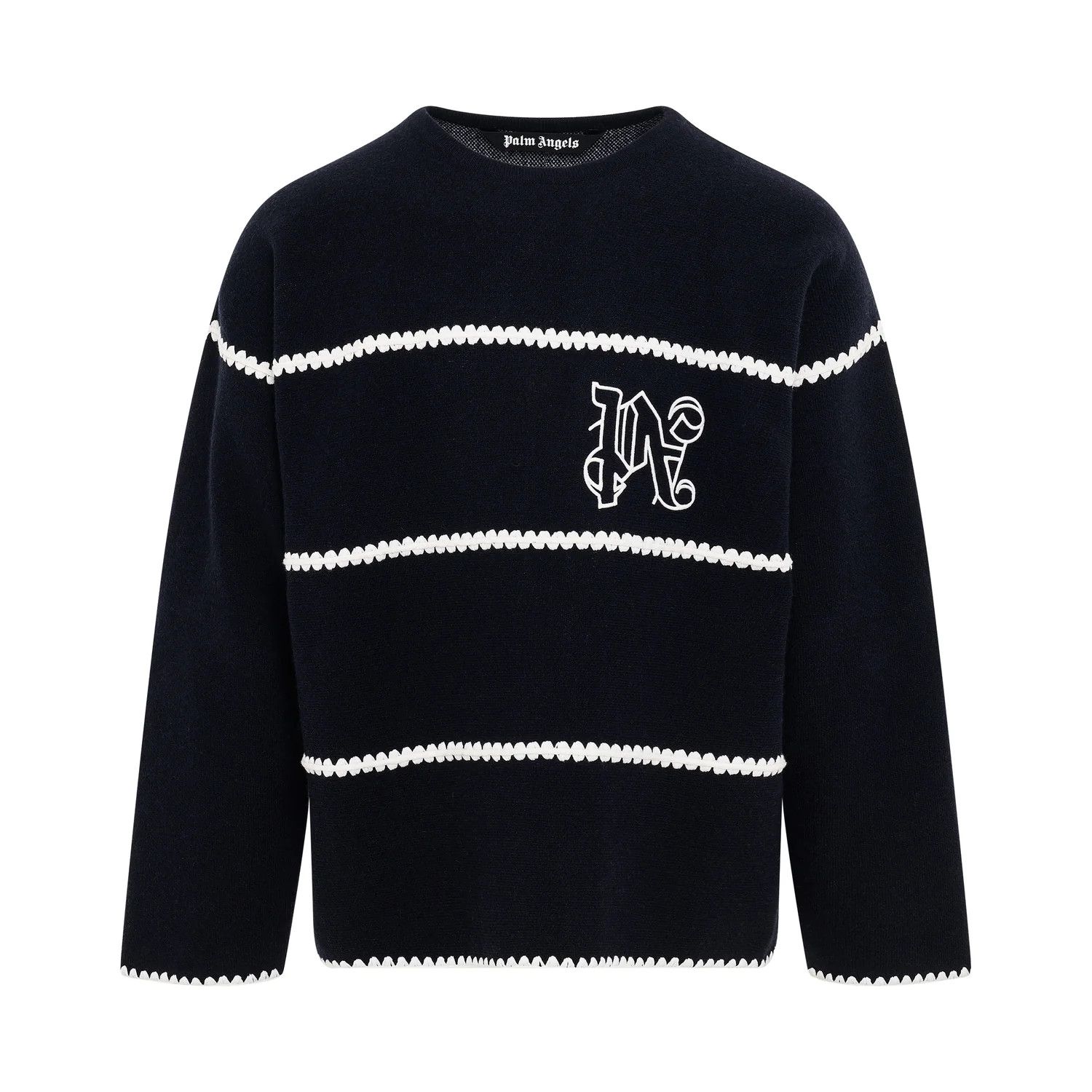 Palm Angels o1mris0824 Sweater in Navy Blue Size US L / EU 52-54 / 3 - 1 Thumbnail
