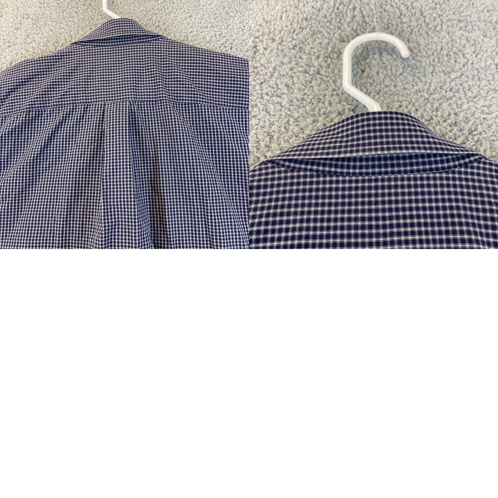 Chaps Jos A Bank Button-Down Long Sleeve Men's XL Black White Check Dress Shirt/ 44-28 Size 46R - 8 Thumbnail