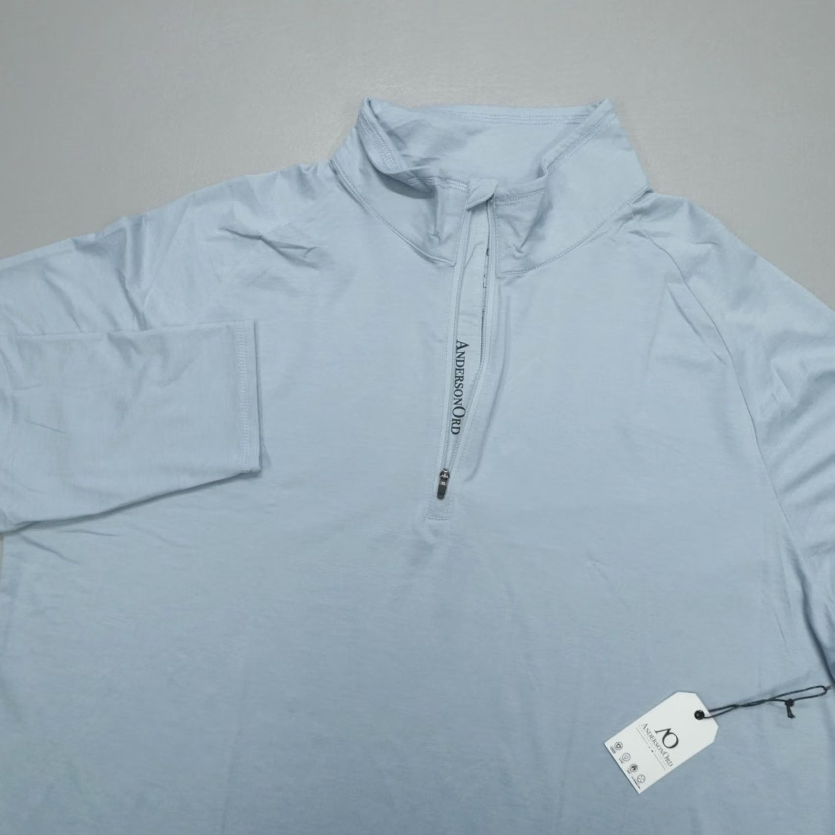 JW Anderson Anderson Ord Aegon Pullover 1/4 Zip Men's 2XL Blue Fog Lightweight Shirt Long Sleeve Mock Neck Logo 90s Sports Tee? Size US XXL / EU 58 / 5 - 2 Thumbnail