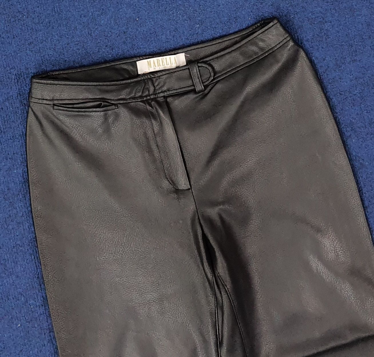 Marella Vintage Marella Tricot Designer Leather Pants C235N38 Size 28" / US 6 / IT 42 - 2 Thumbnail