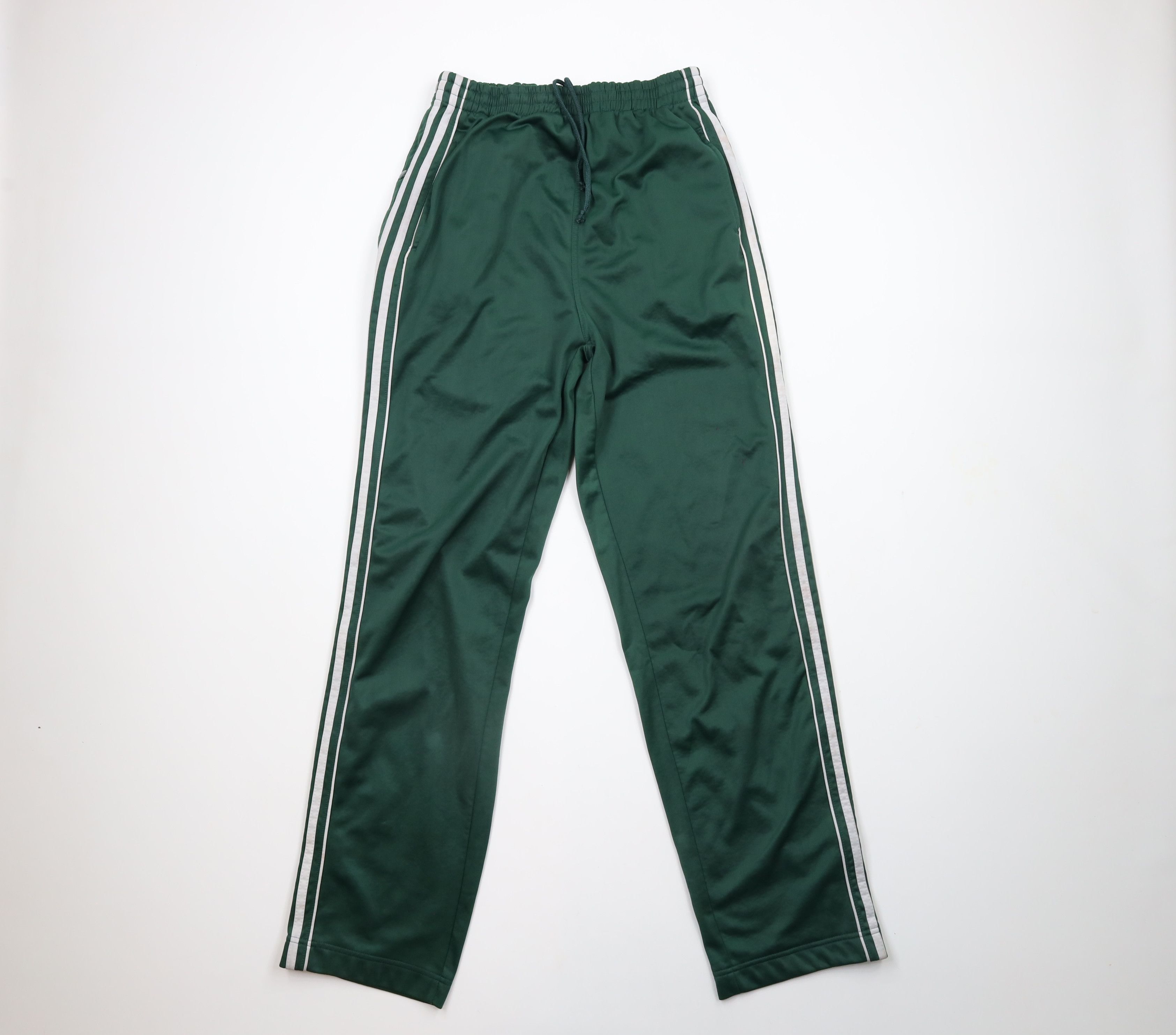 Vintage Vintage 90s Streetwear Striped Tearaway Sweatpants Green Size US 36 / EU 52 - 1 Thumbnail
