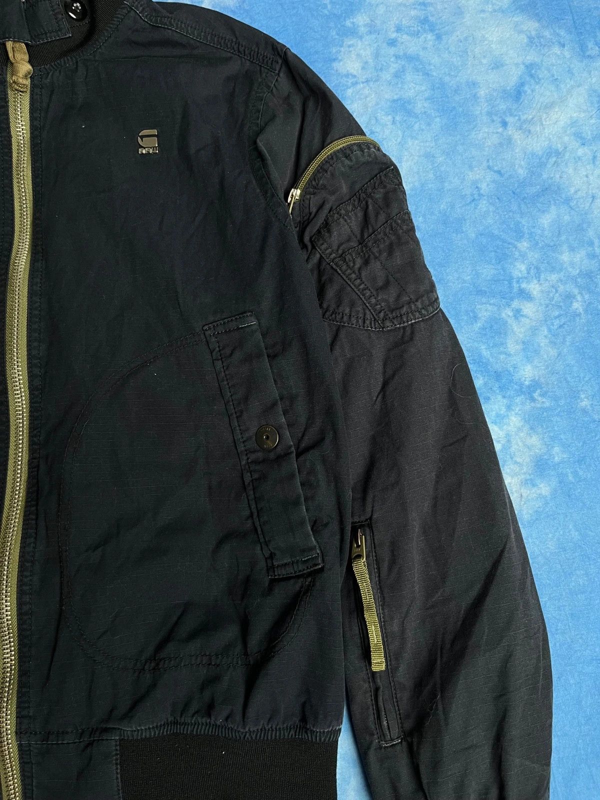G-Star Vintage 00s G-Star Raw Bolt Zip Bomber Light Jacket y2k Size US S / EU 44-46 / 1 - 5 Thumbnail