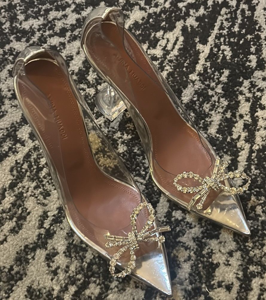 Amina Muaddi AMINA MUADDI Rosie Glass Pump size 38 PVC Transparent Size US 8 / IT 38 - 2 Thumbnail