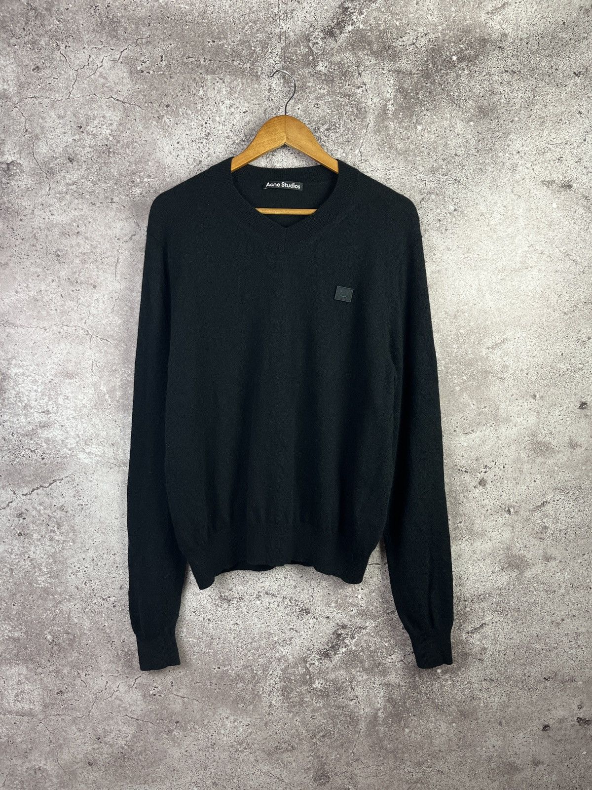 Acne Studios Nash Face Wool Sweater Jumper Pullover Size US XL / EU 56 / 4 - 1 Thumbnail