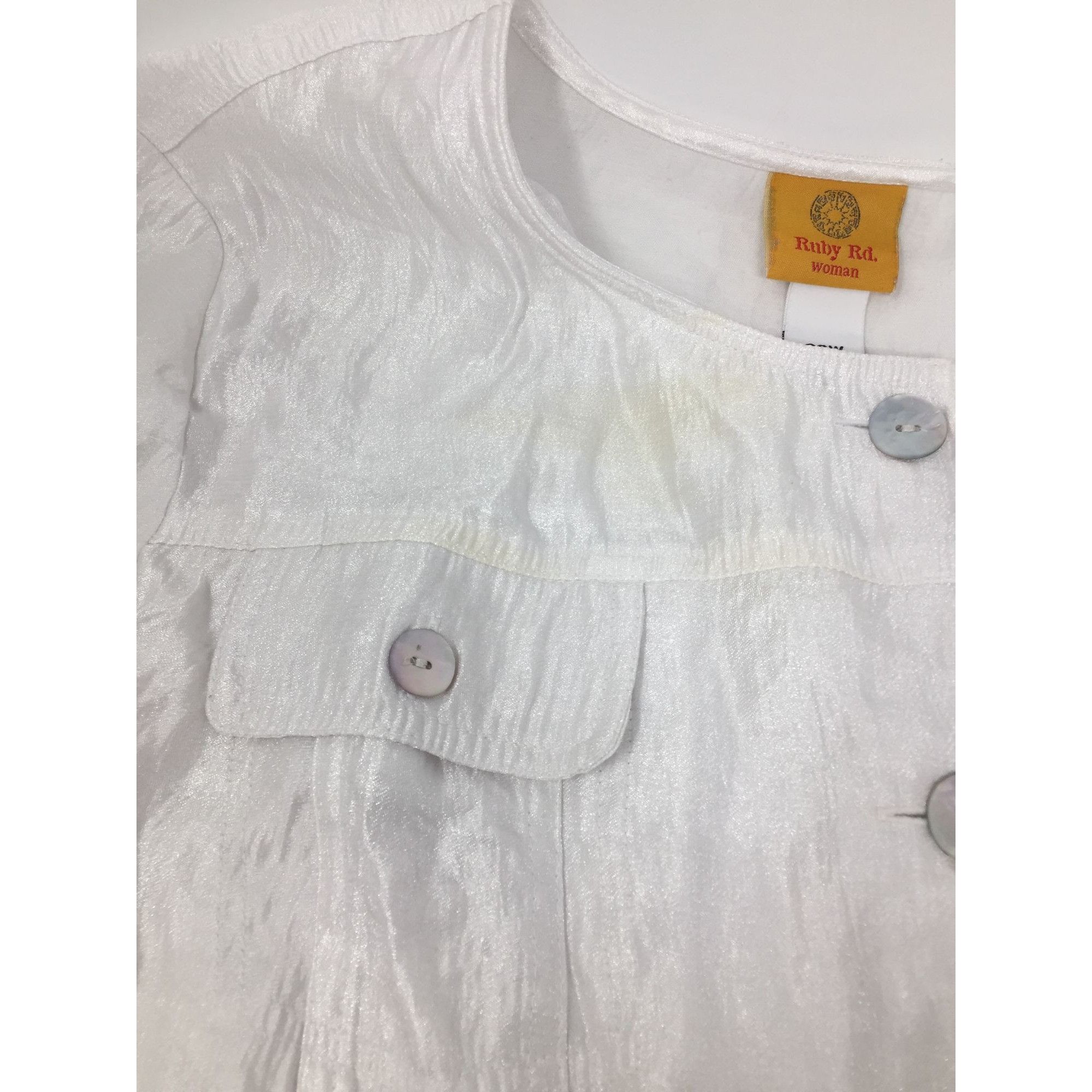 Other ''Ruby Rd Woman'' Size 22W Long Sleeved White Button Down Dr Size XXL / US 16-18 / IT 52-54 - 6 Thumbnail