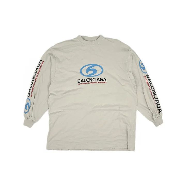 Balenciaga Balenciaga Casual Letter Print Long Sleeve T-Shirt Size US S / EU 44-46 / 1 - 1 Thumbnail