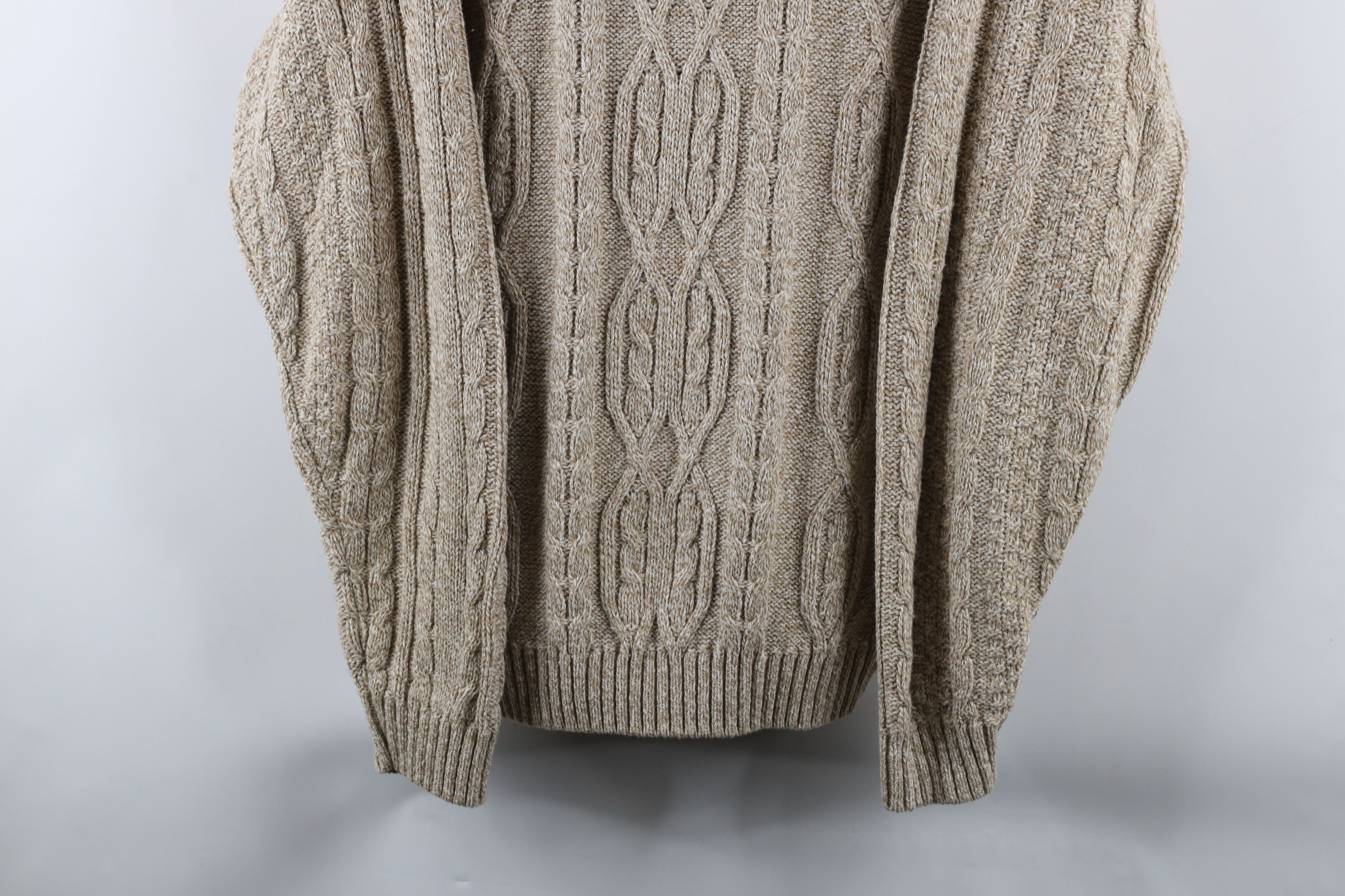 Vintage Vintage 90s Streetwear Knit Fisherman Sweater Beige USA Size US M / EU 48-50 / 2 - 3 Thumbnail