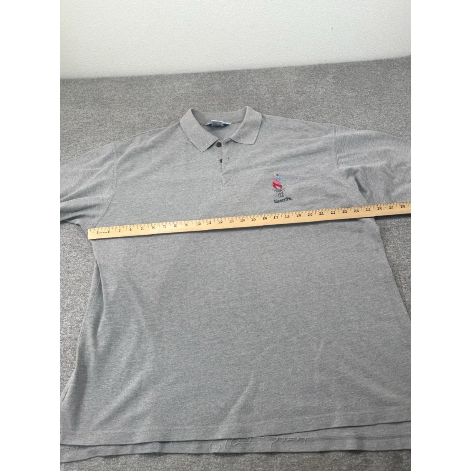 Champion VINTAGE 1996 Champion Polo Shirt Men XL Gray Atlanta Olympics 100th Anniversary Logo Golf Shirt Mens Size US XL / EU 56 / 4 - 4 Thumbnail