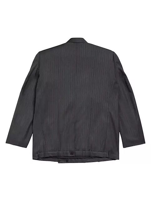 Balenciaga o1mt1gz1224 Deconstructed Jacket in Dark Grey Size XXS / US 00 / IT 34 - 2 Thumbnail