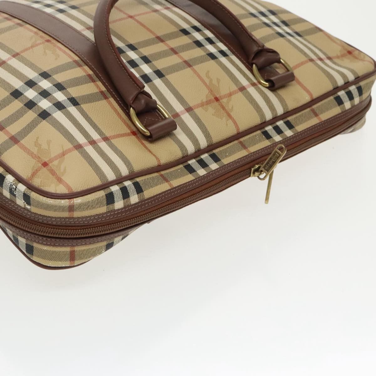 Burberry Burberry Nova Check Hand Bag Pvc Beige Gold Size ONE SIZE - 6 Thumbnail
